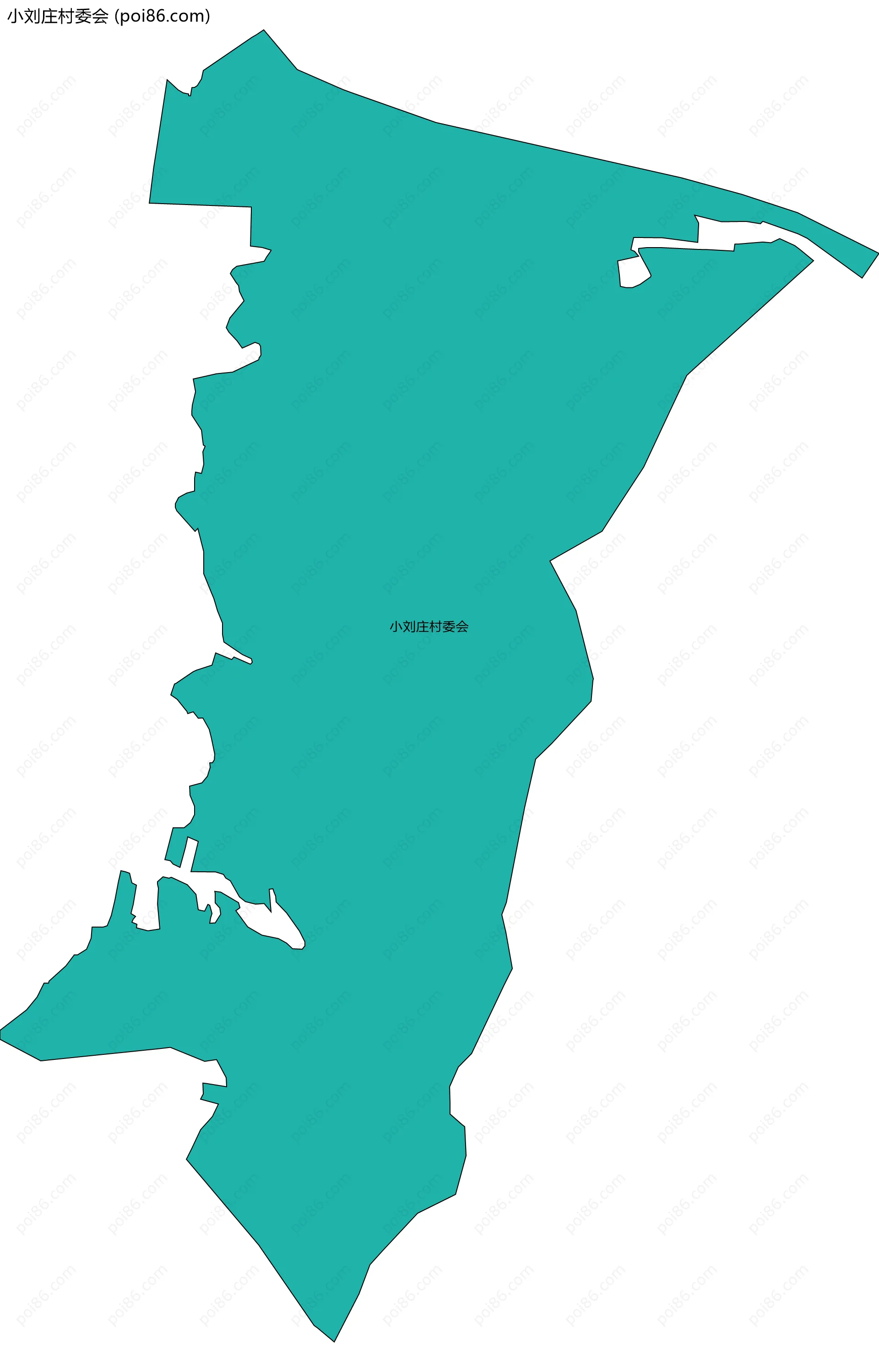 小刘庄村委会边界地图