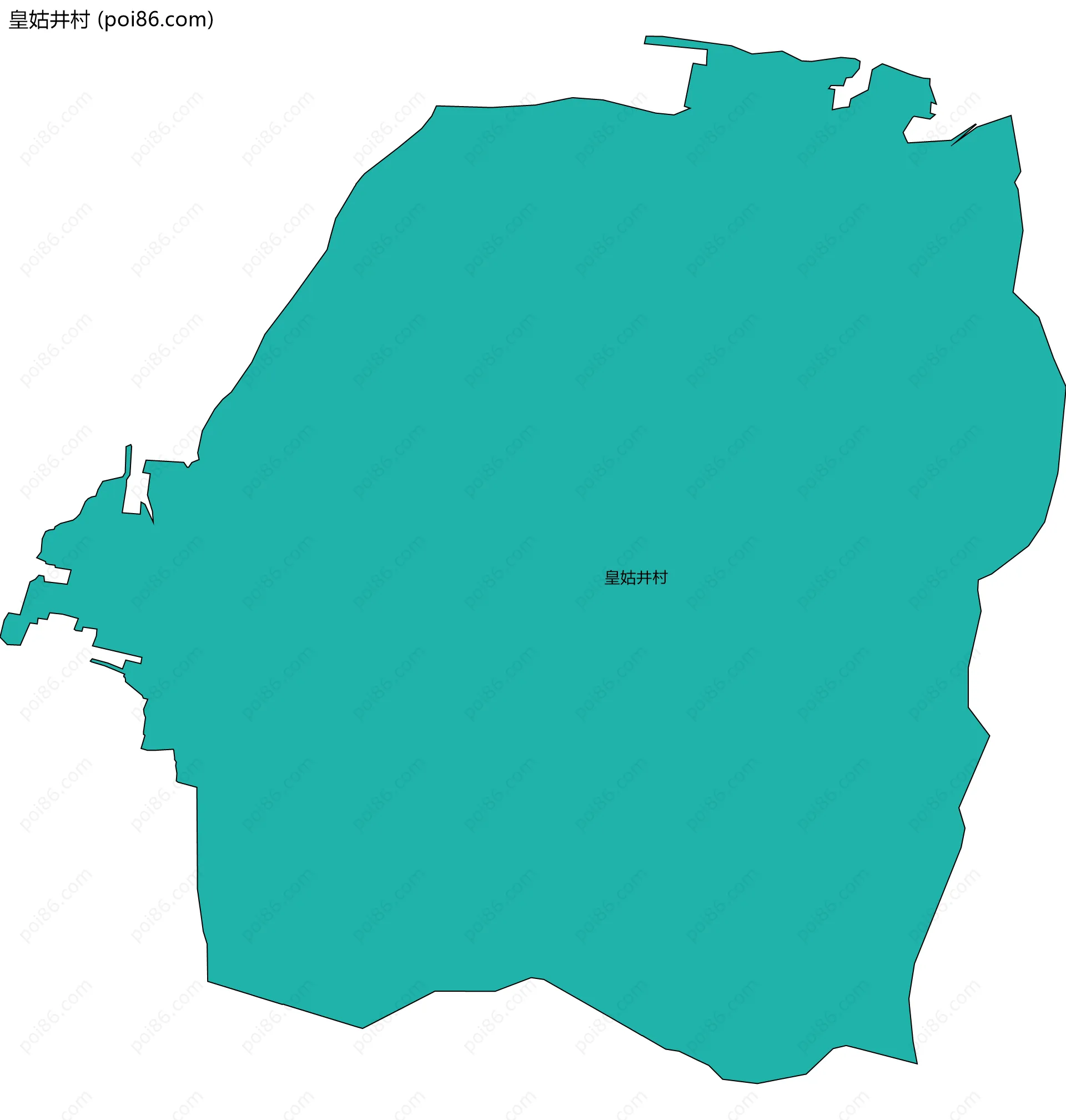 皇姑井村边界地图