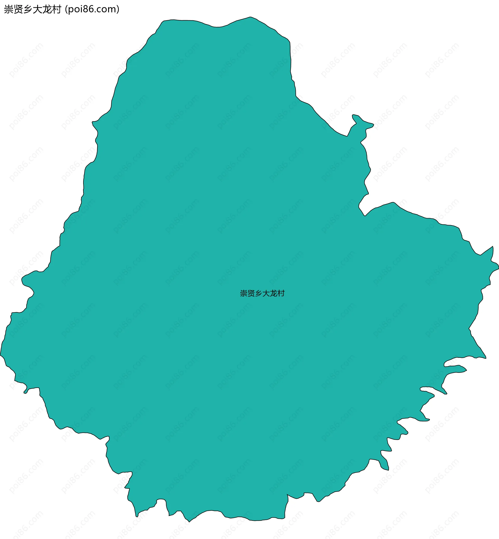 崇贤乡大龙村边界地图