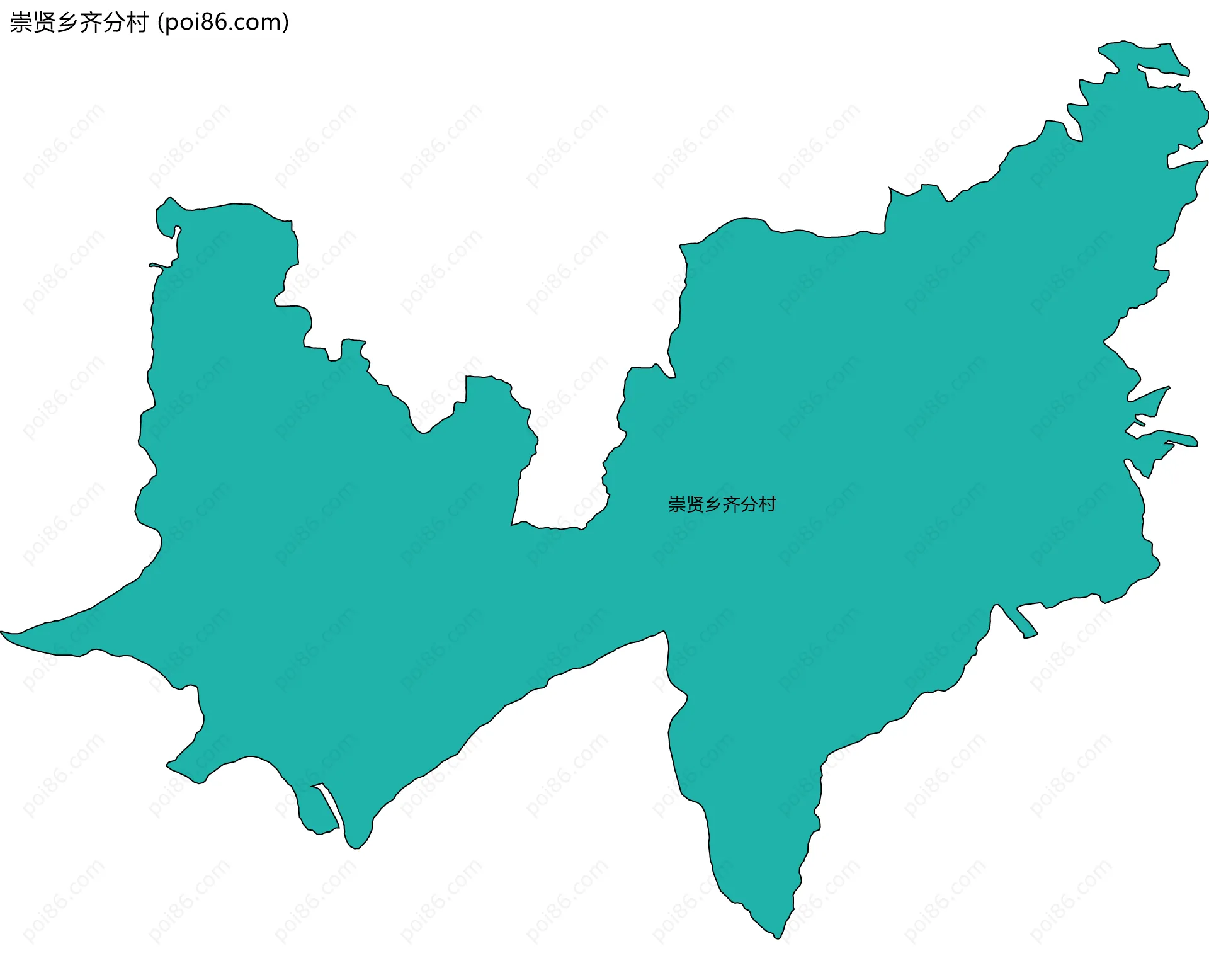 崇贤乡齐分村边界地图