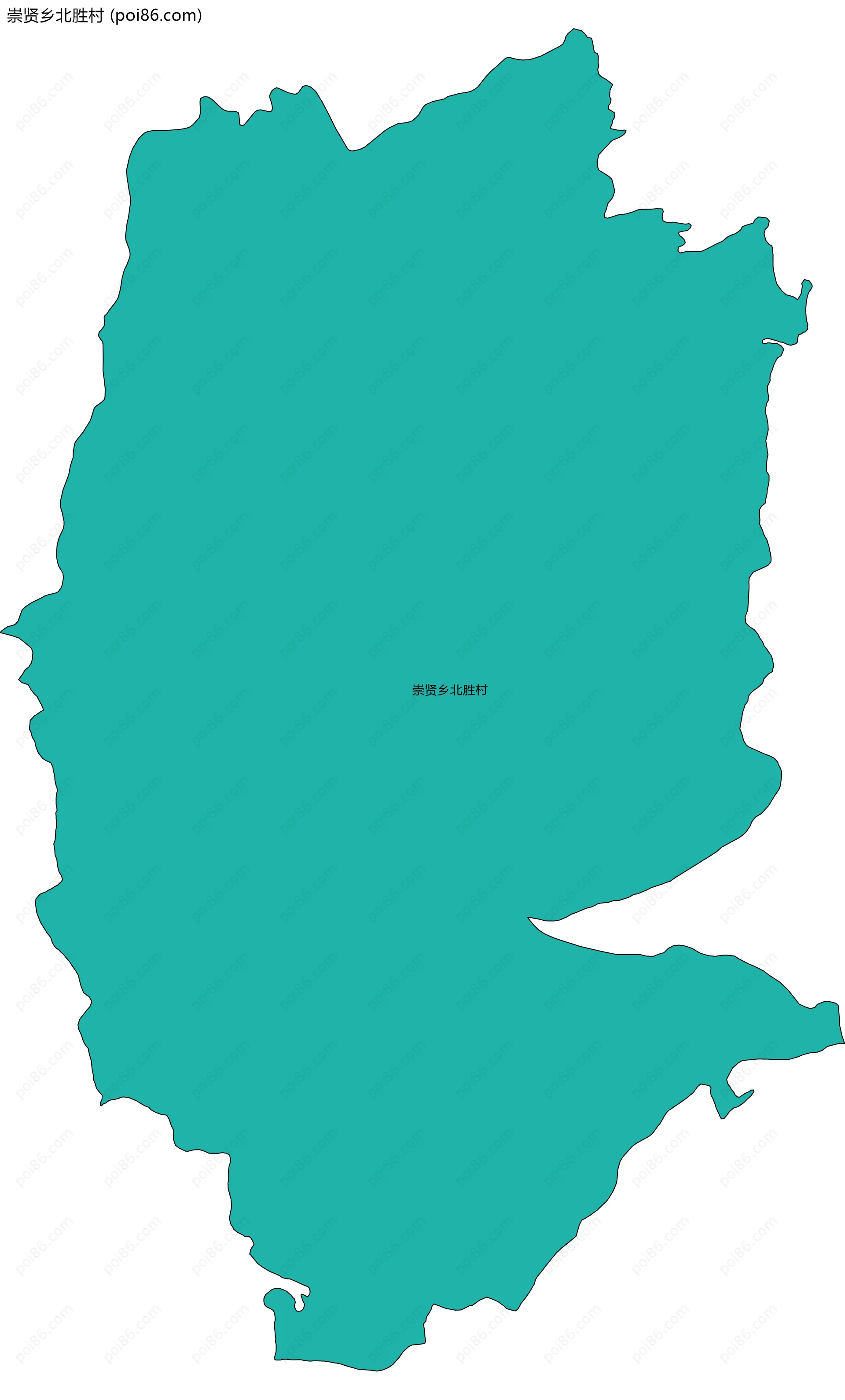 崇贤乡北胜村边界地图