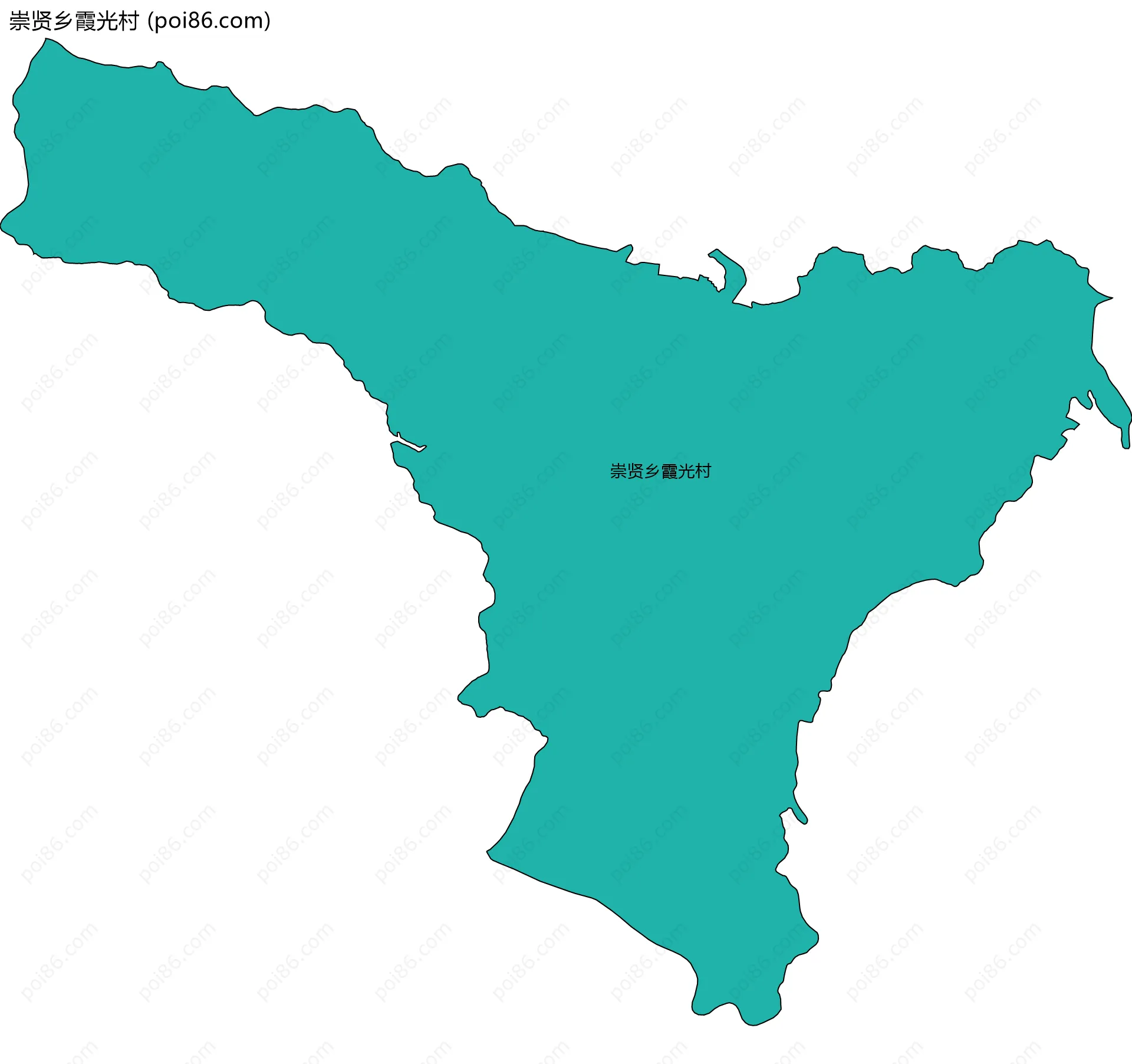 崇贤乡霞光村边界地图