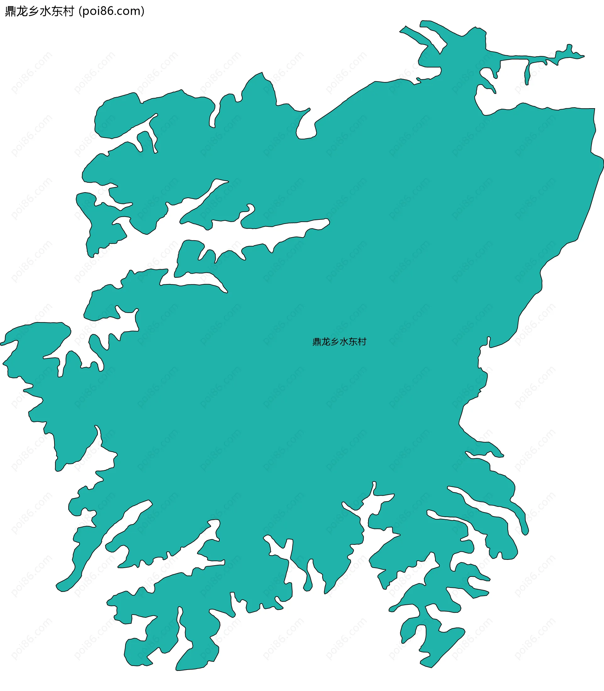 鼎龙乡水东村边界地图