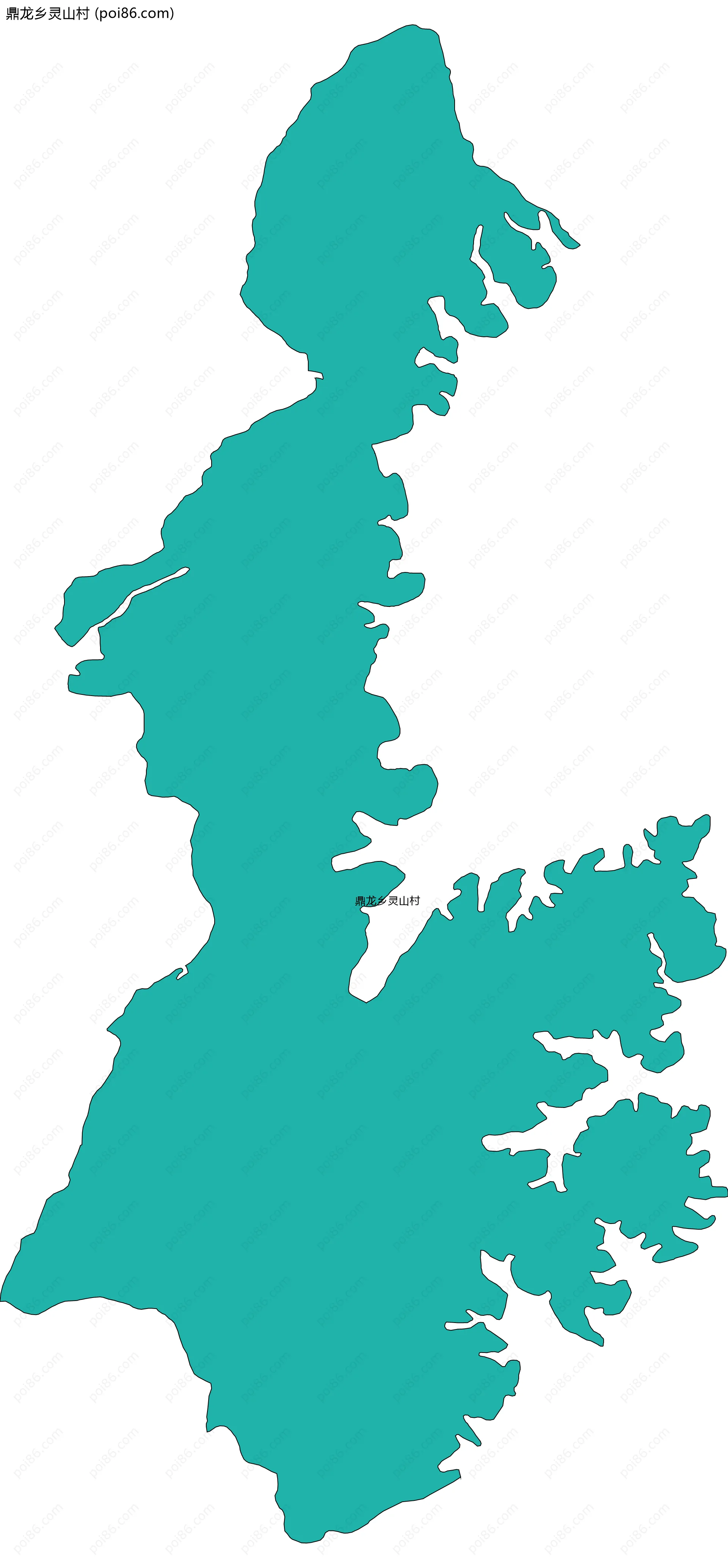 鼎龙乡灵山村边界地图