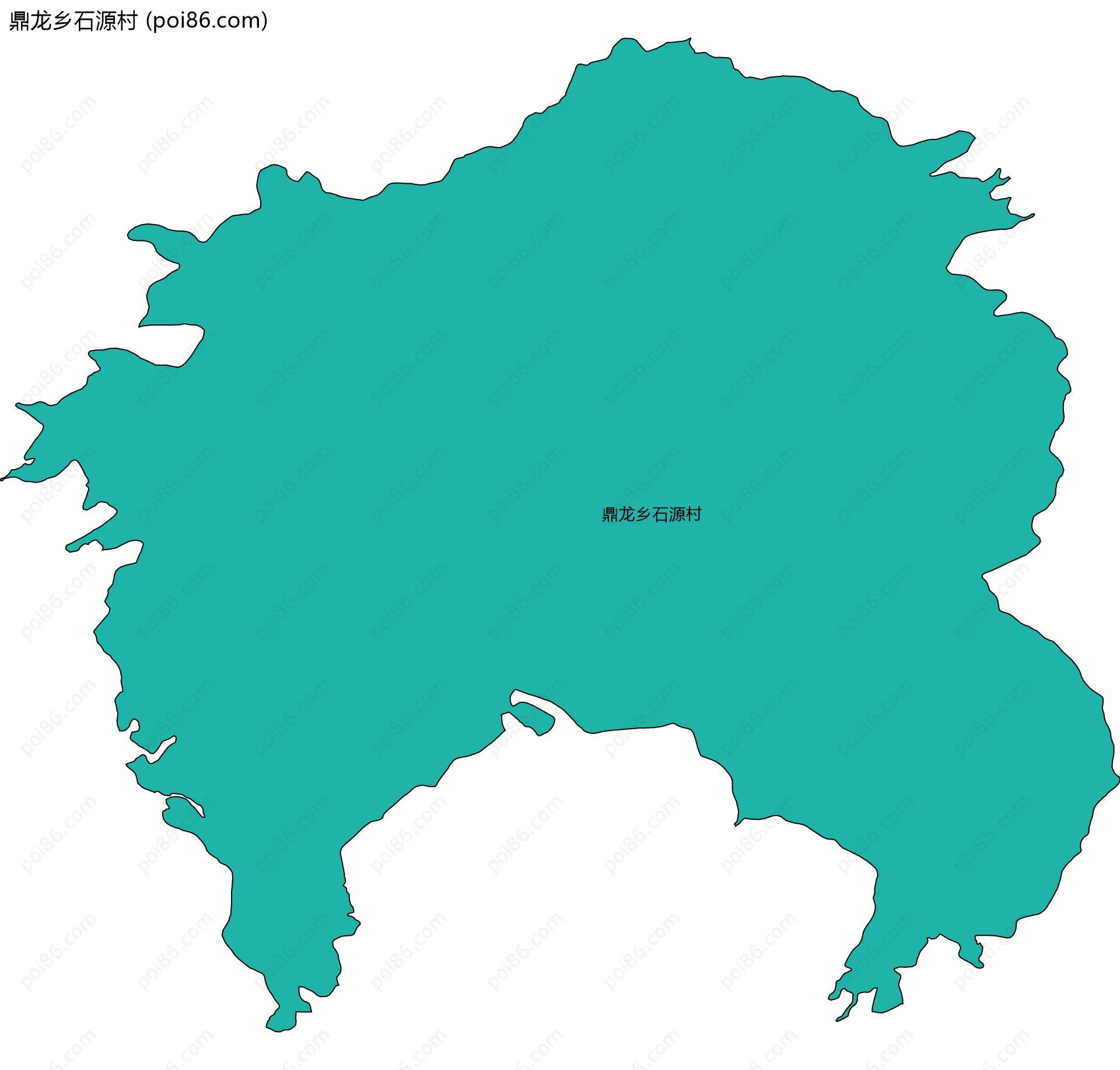 鼎龙乡石源村边界地图