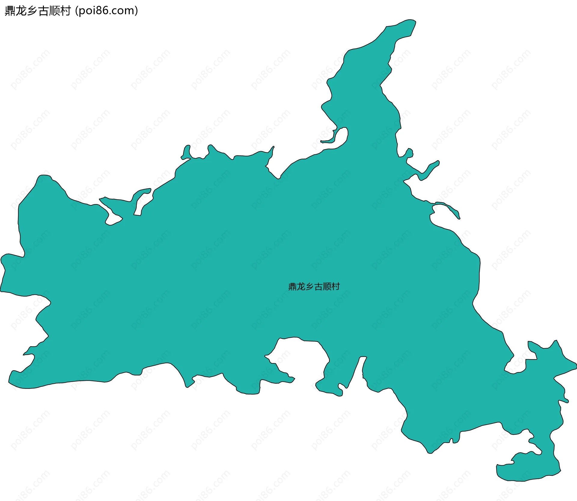 鼎龙乡古顺村边界地图