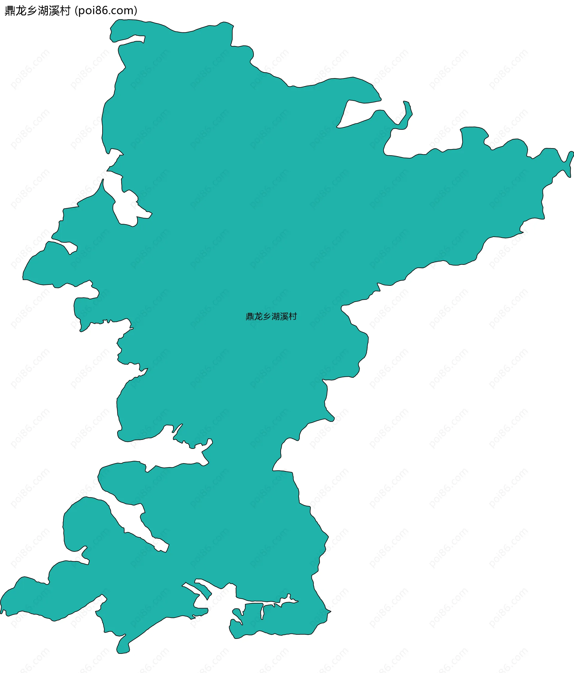 鼎龙乡湖溪村边界地图