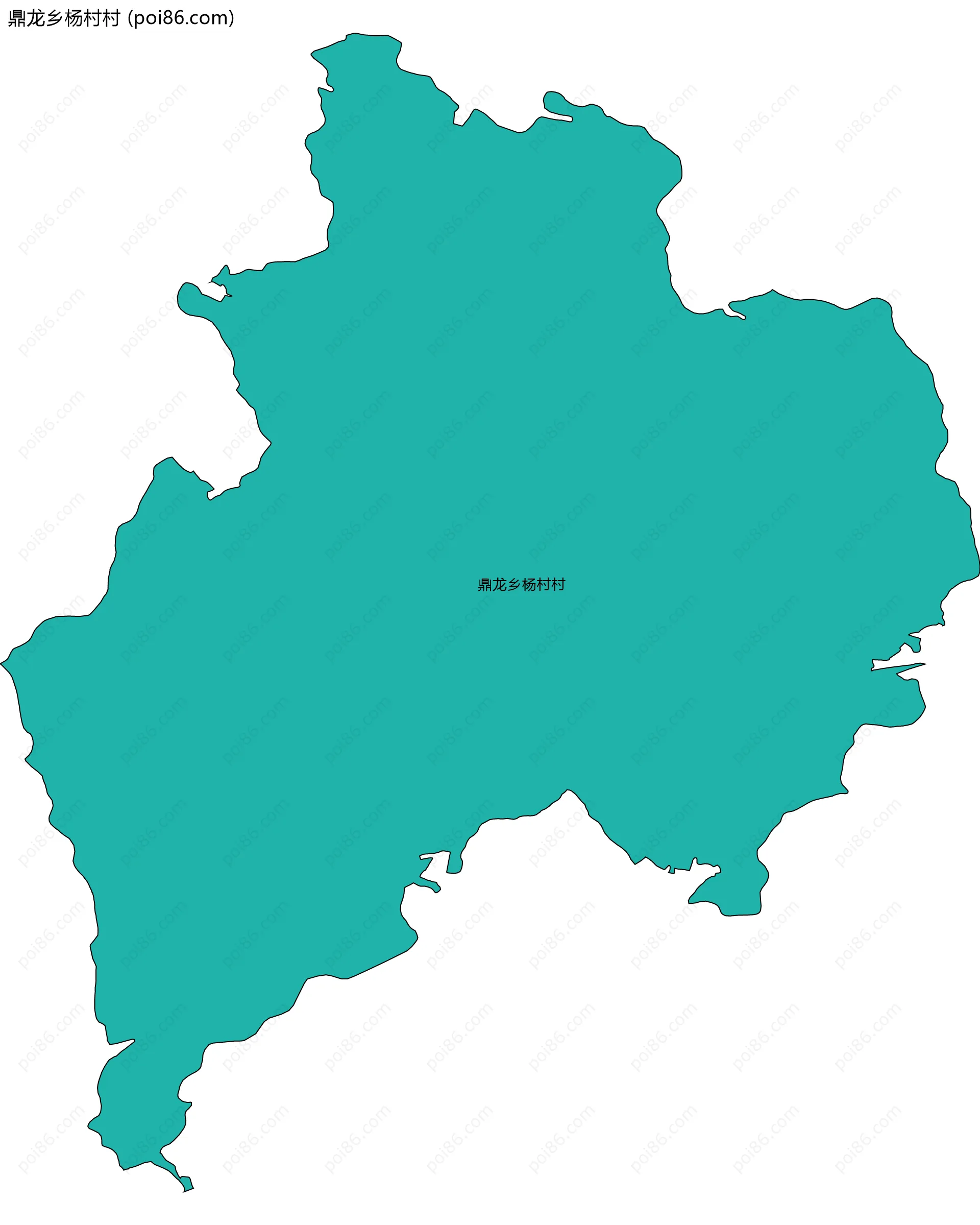 鼎龙乡杨村村边界地图