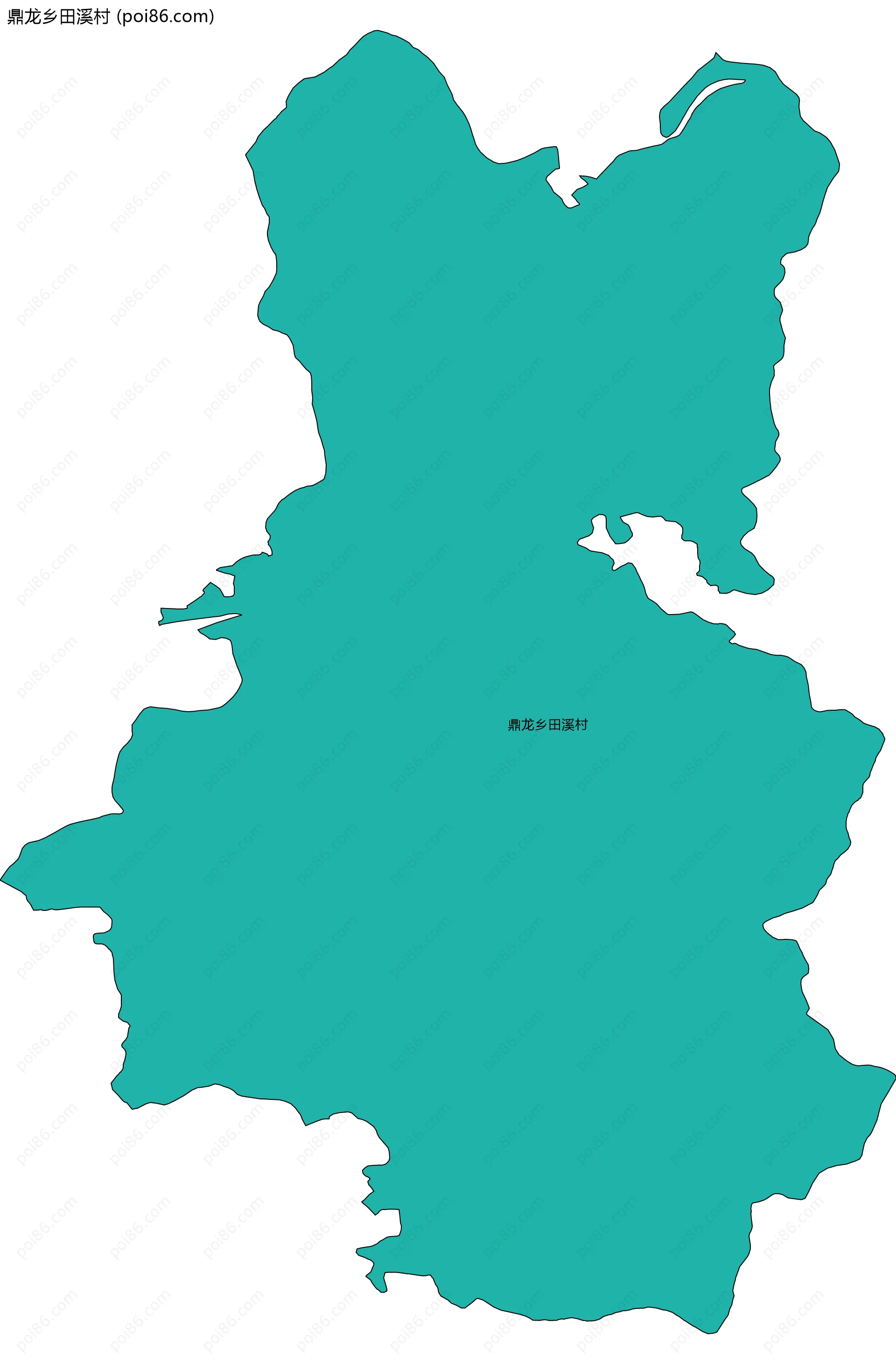 鼎龙乡田溪村边界地图