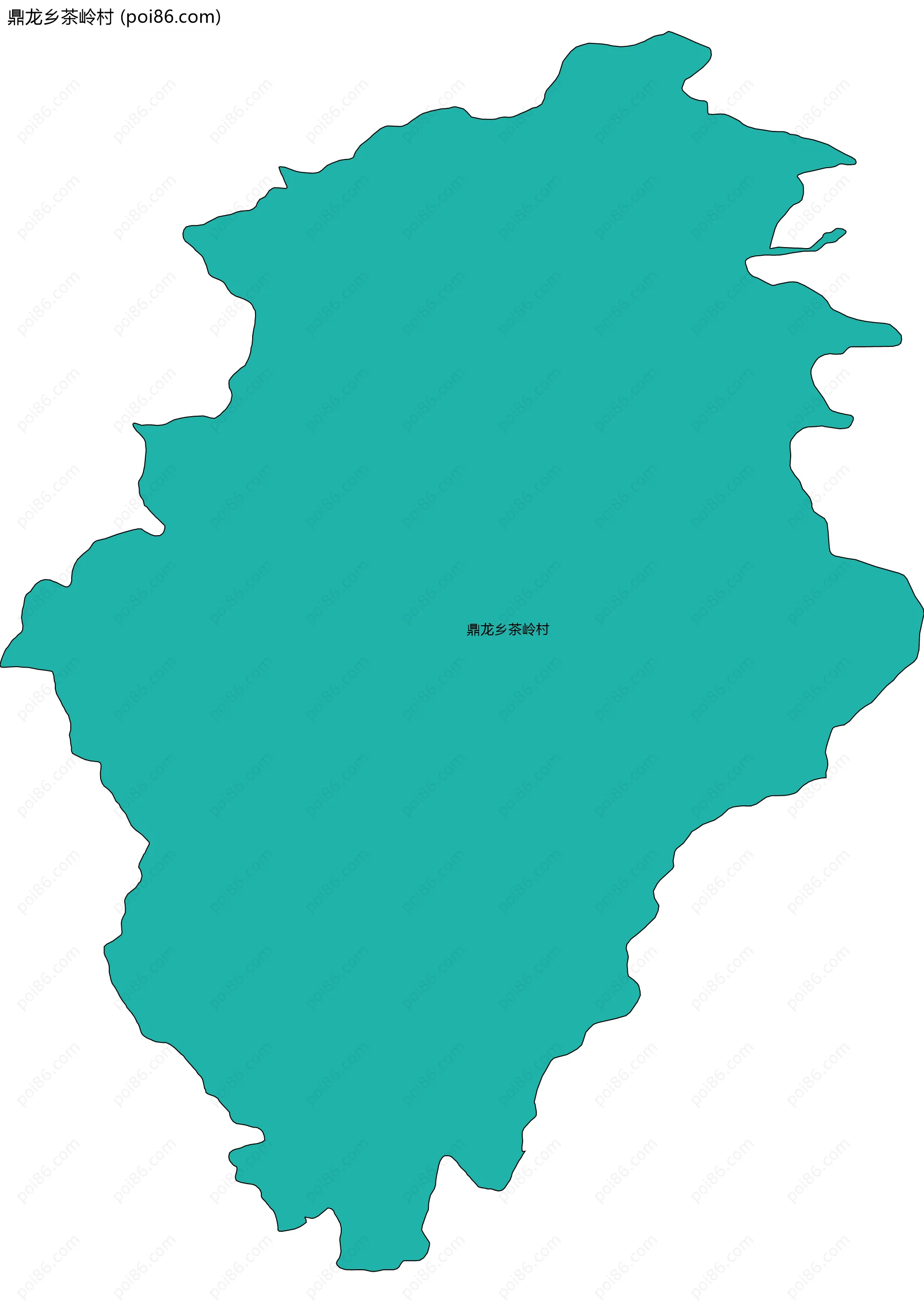 鼎龙乡茶岭村边界地图