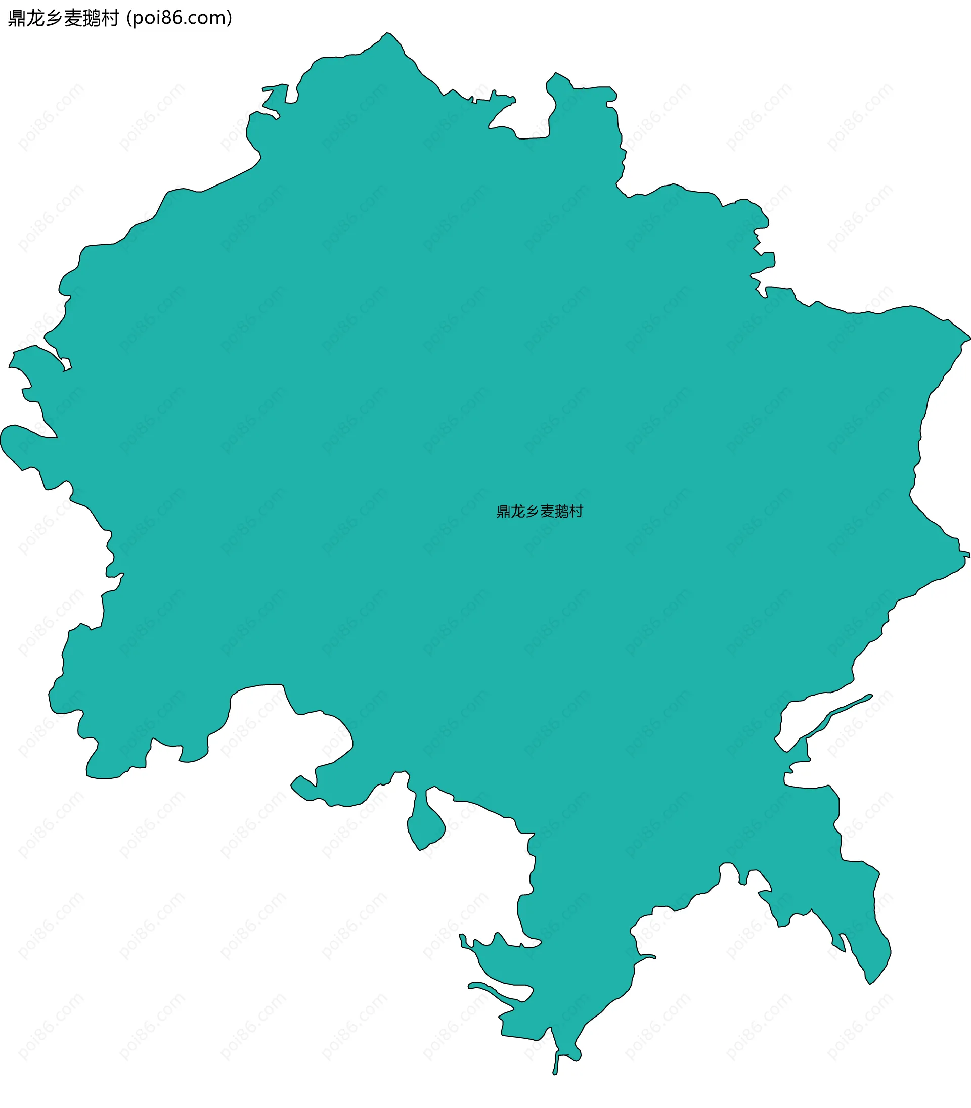 鼎龙乡麦鹅村边界地图