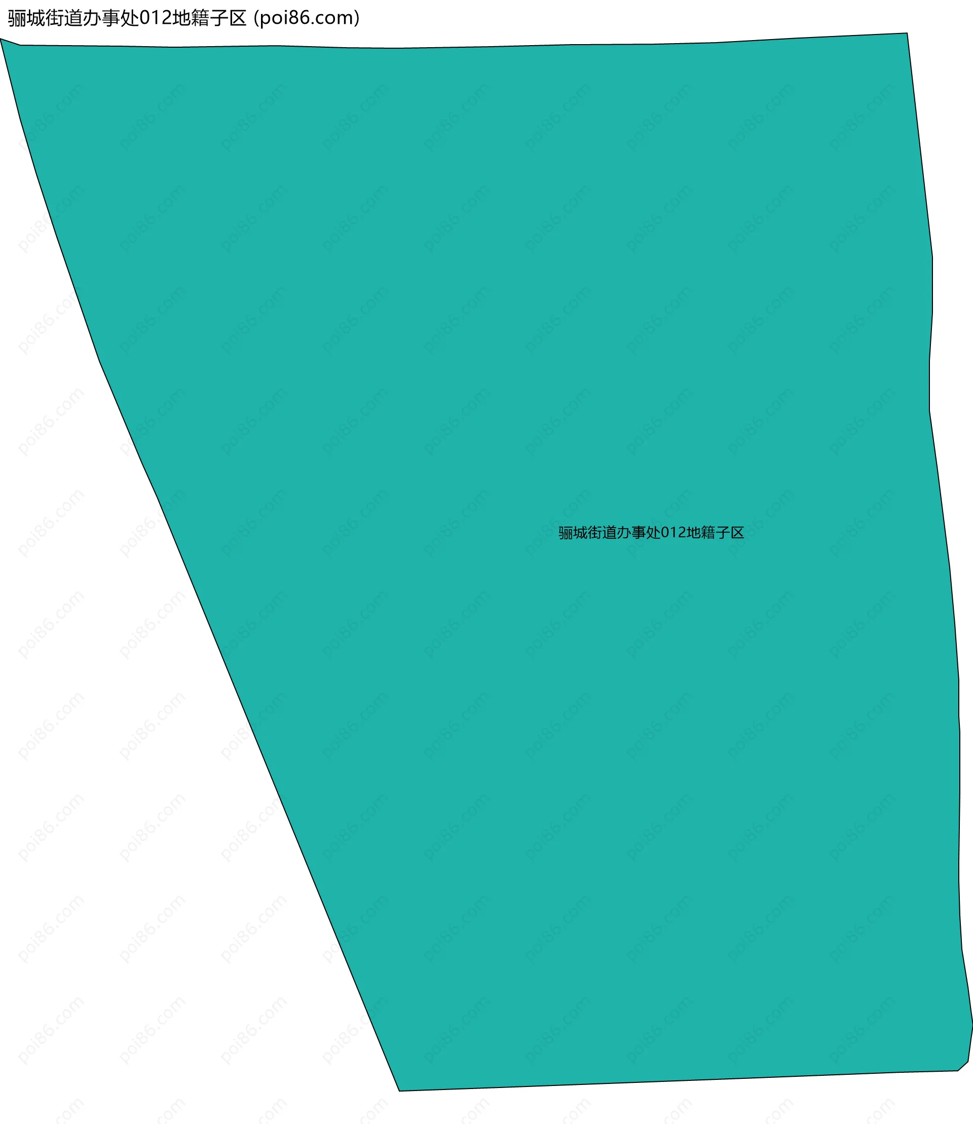 骊城街道办事处012地籍子区边界地图