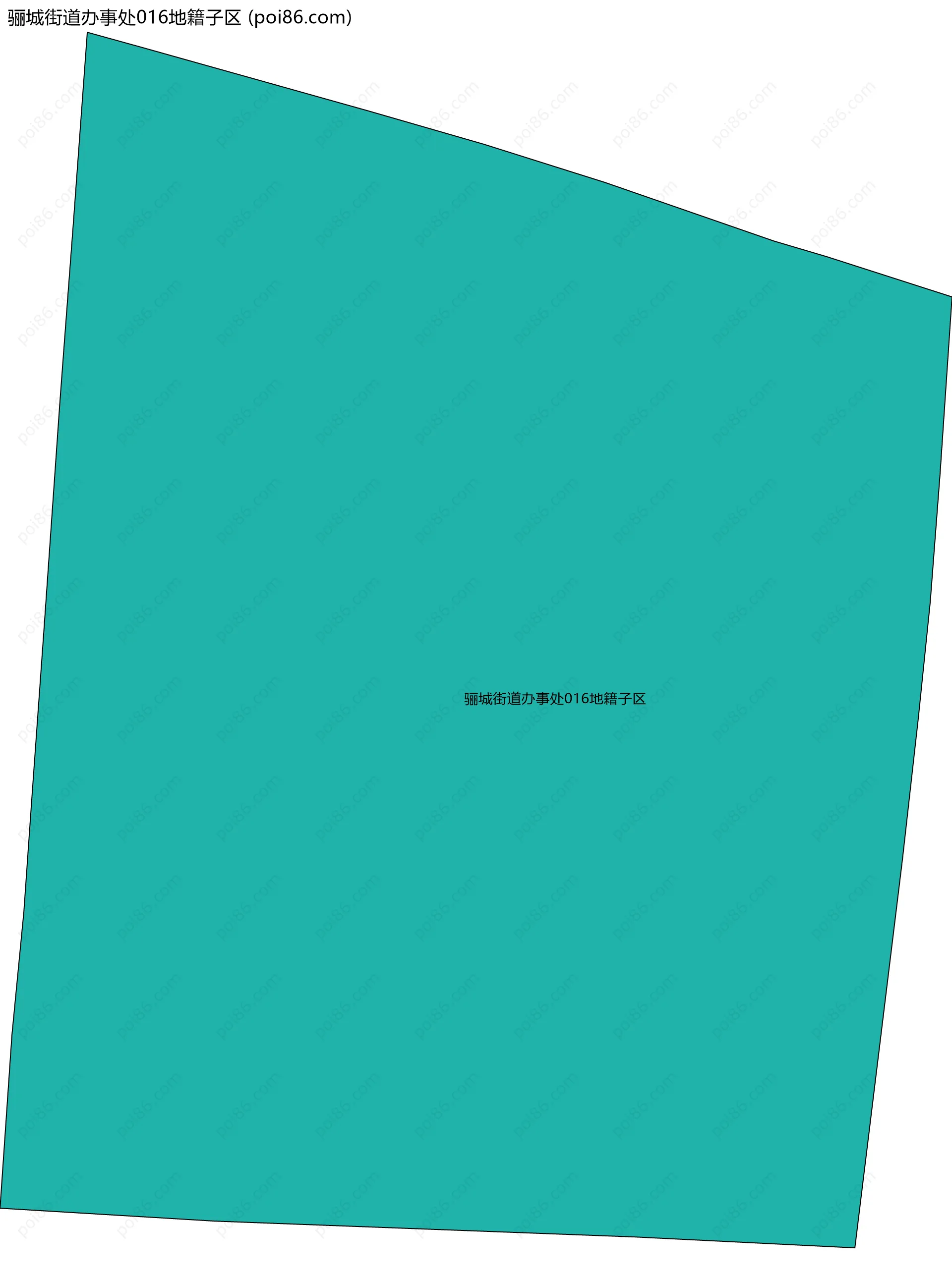 骊城街道办事处016地籍子区边界地图