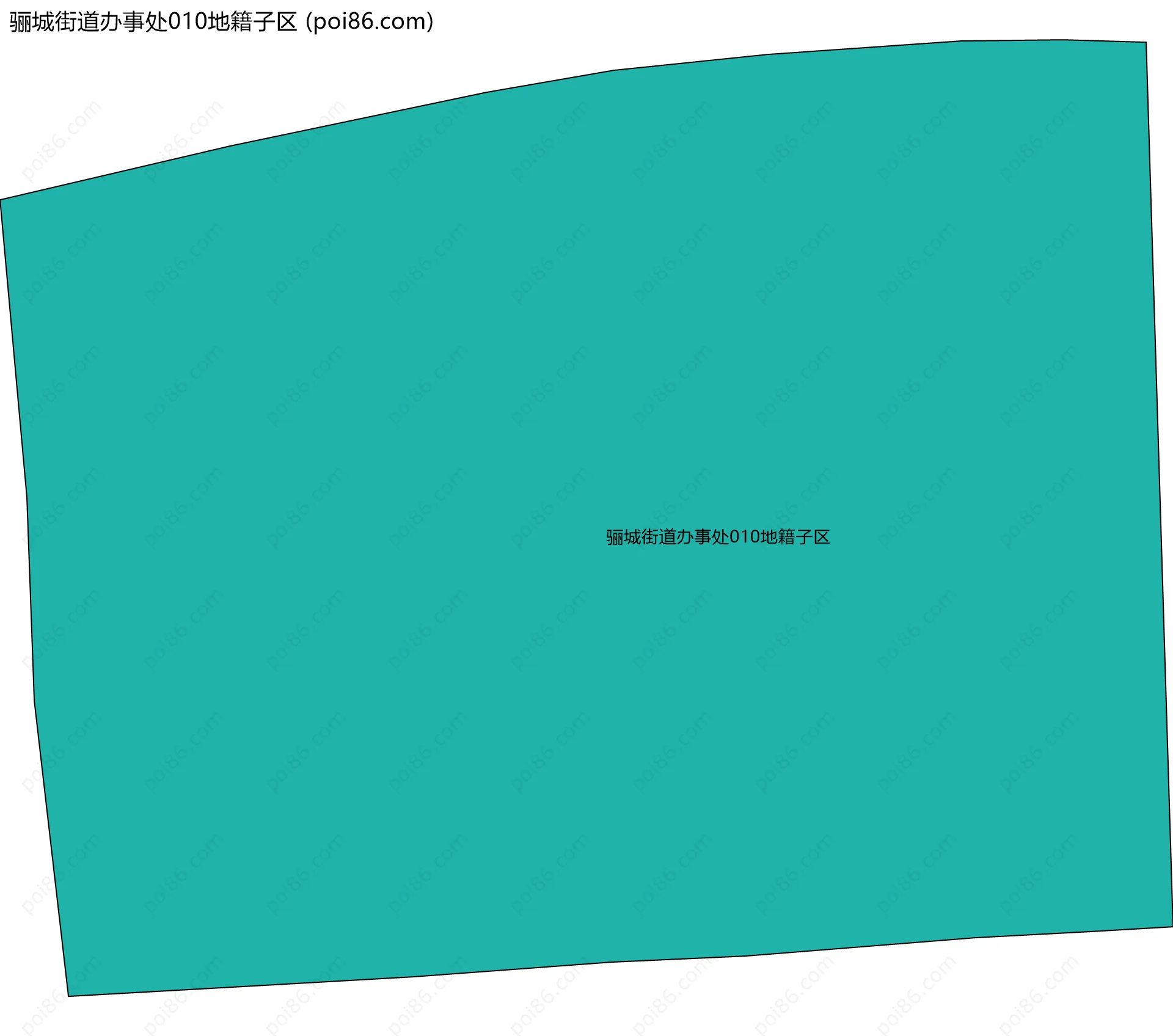 骊城街道办事处010地籍子区边界地图