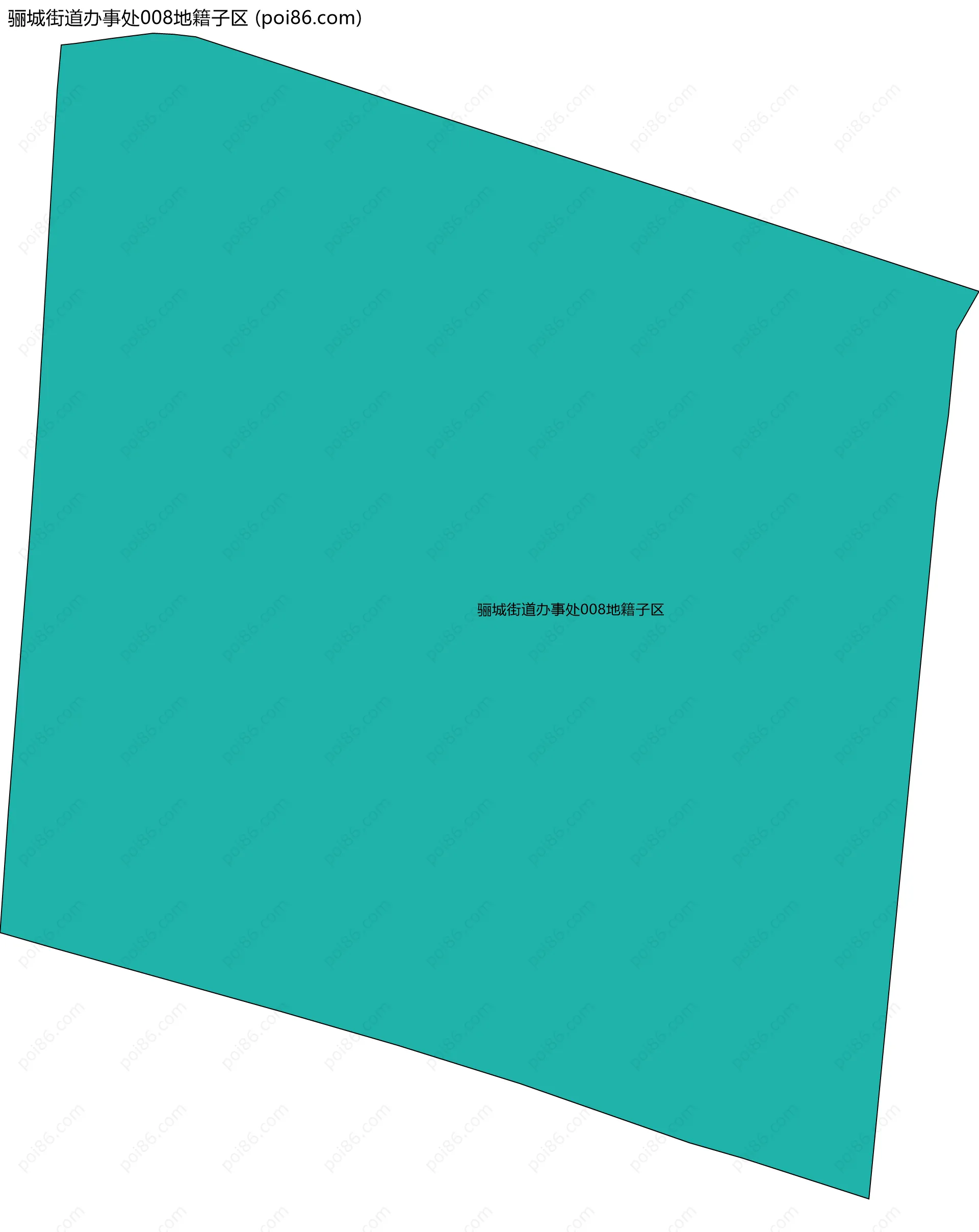 骊城街道办事处008地籍子区边界地图