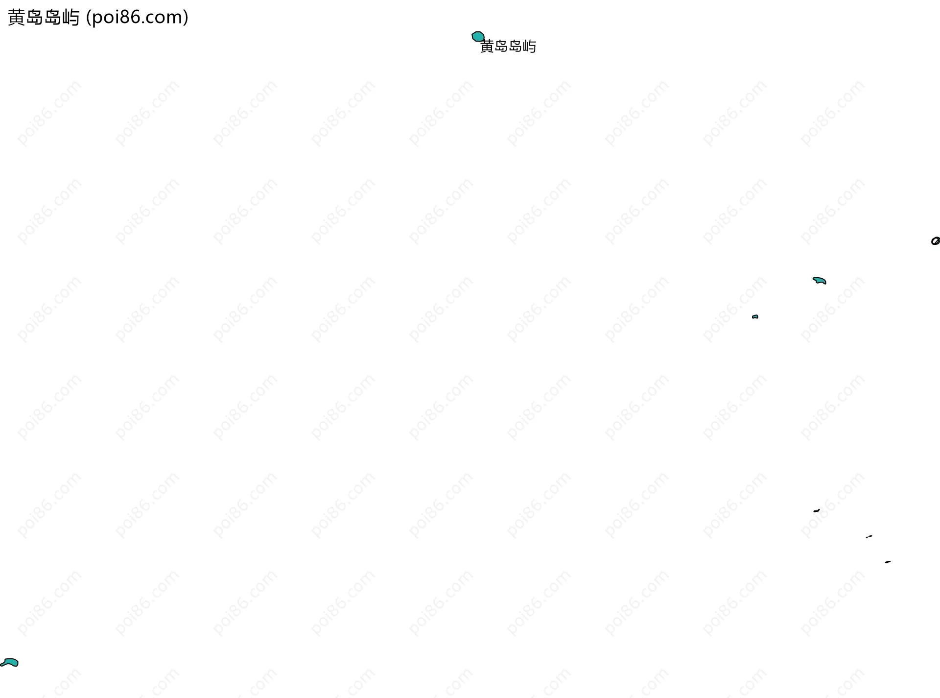 黄岛岛屿边界地图(五级行政区划)