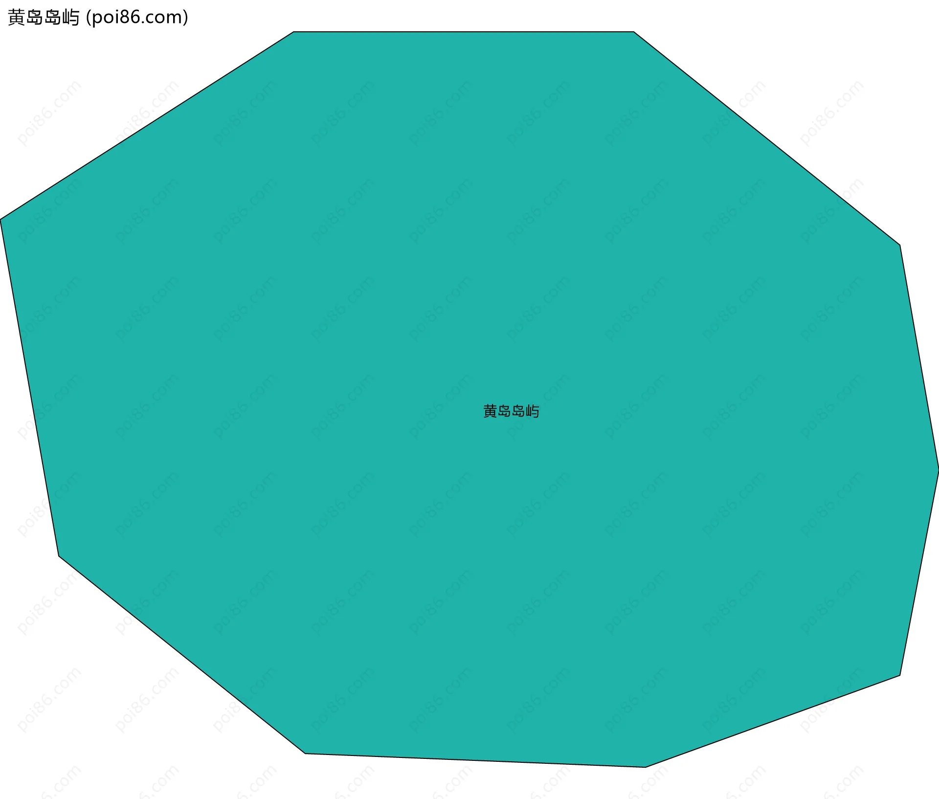 黄岛岛屿边界地图
