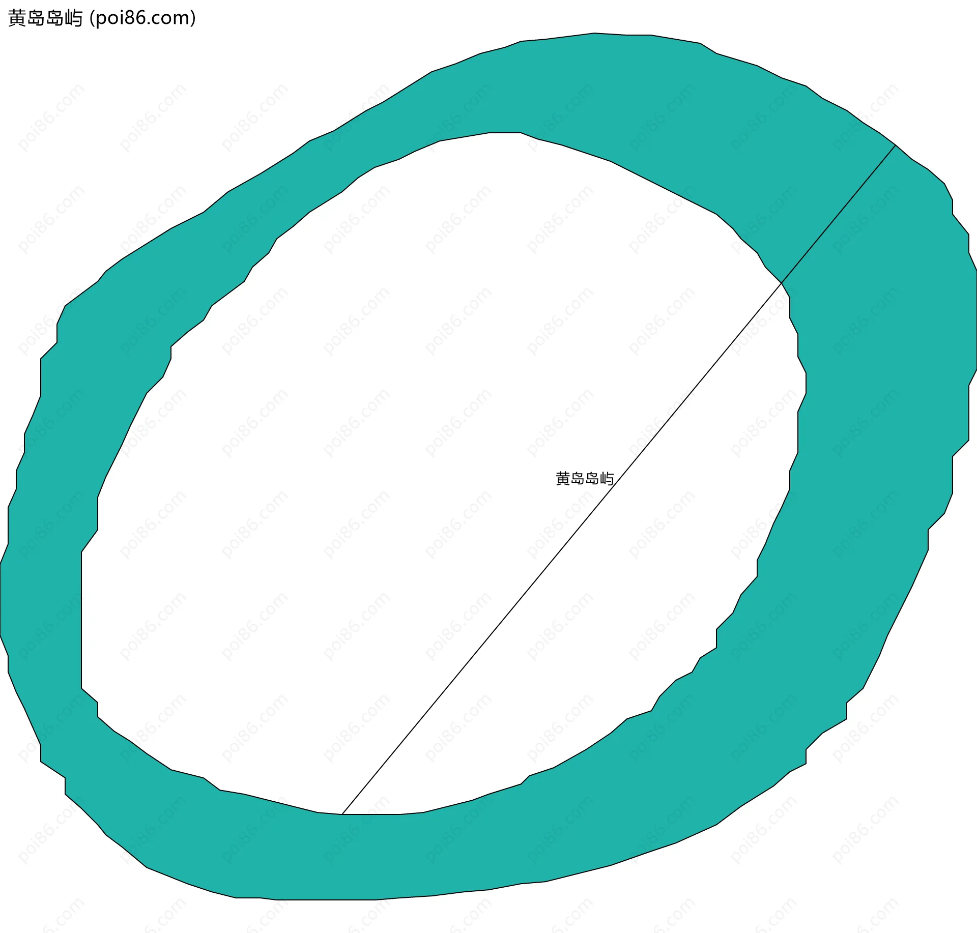 黄岛岛屿边界地图