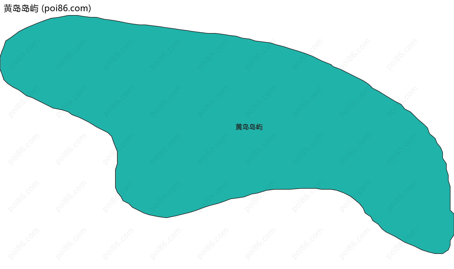 黄岛岛屿边界地图