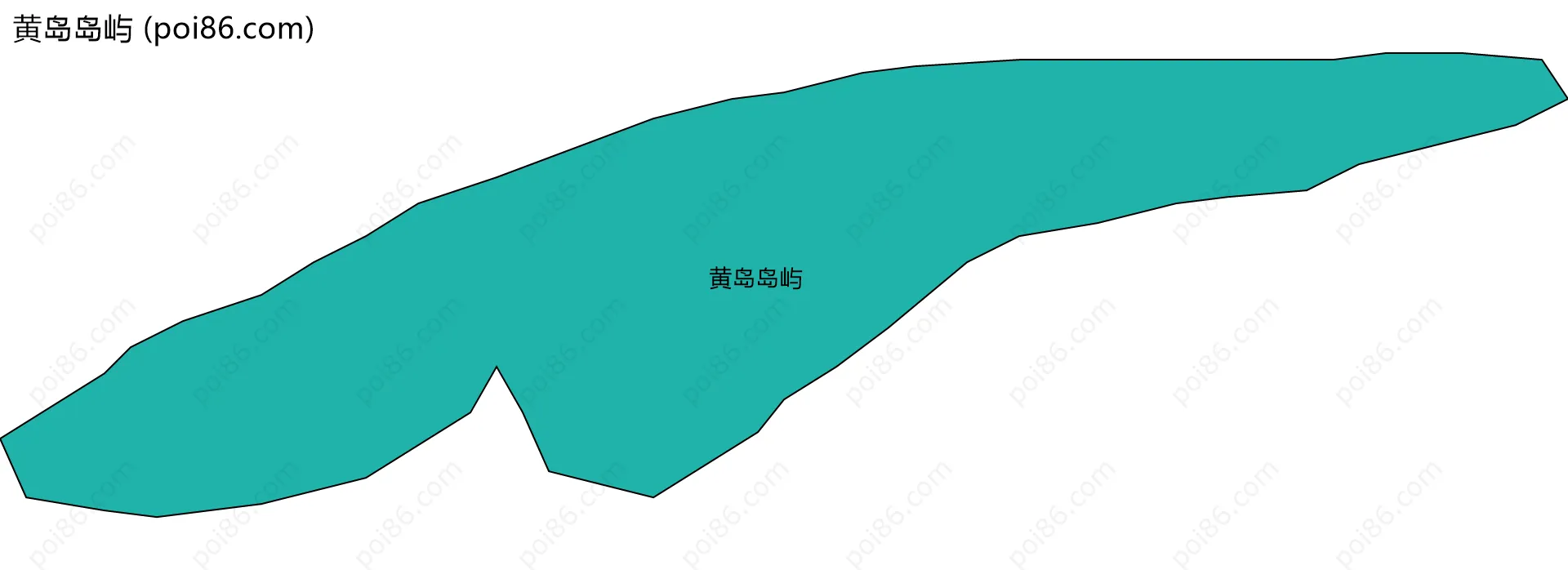 黄岛岛屿边界地图