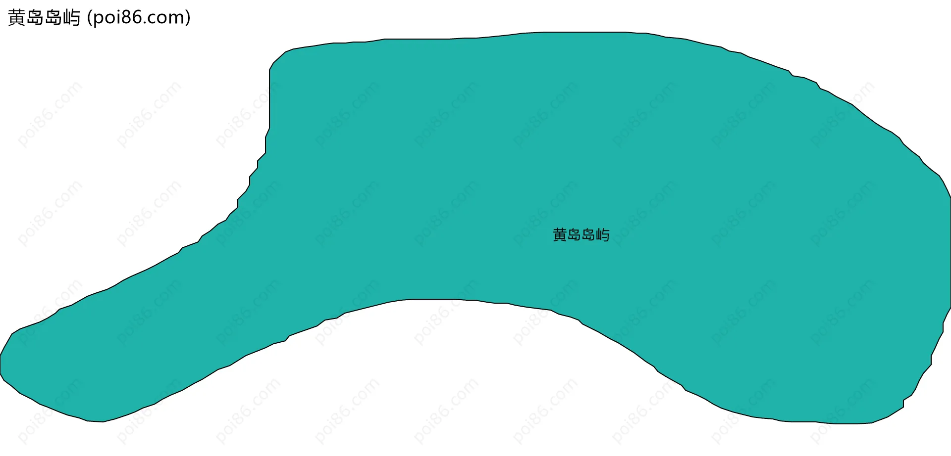 黄岛岛屿边界地图