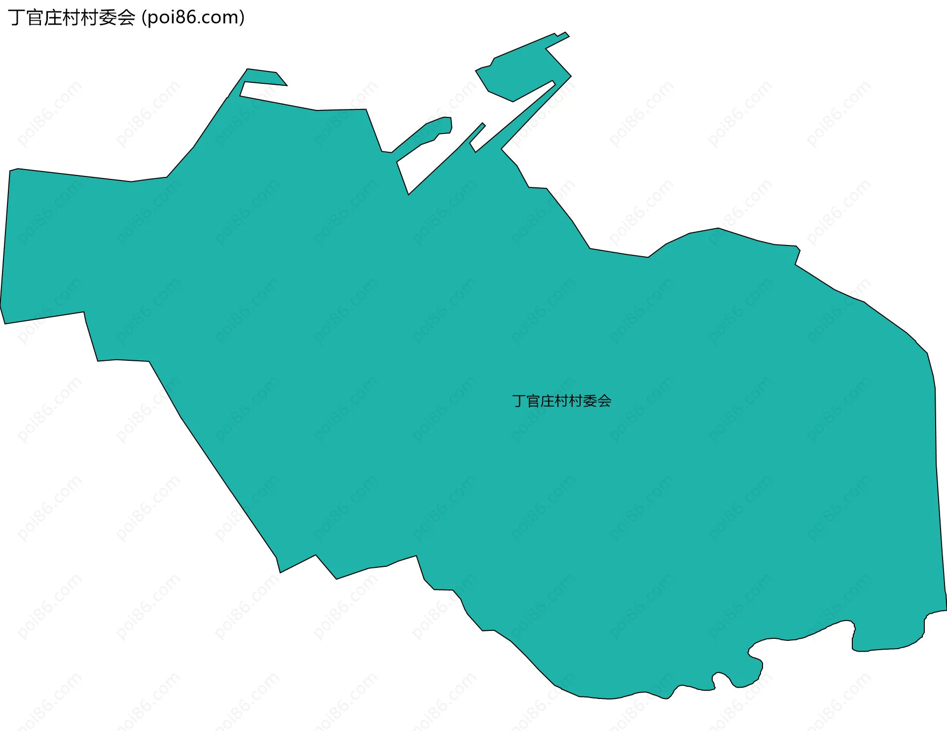 丁官庄村村委会边界地图
