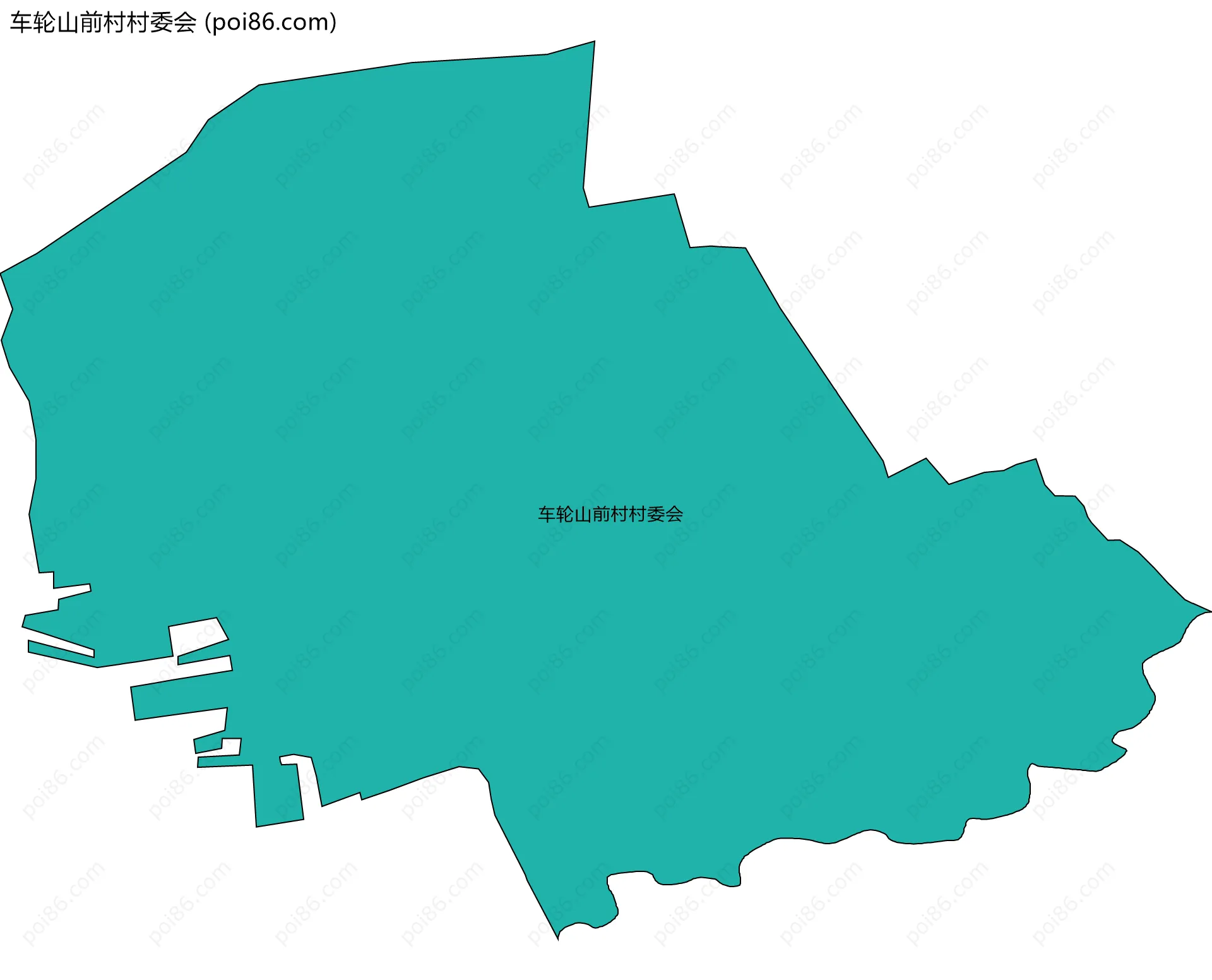 车轮山前村村委会边界地图