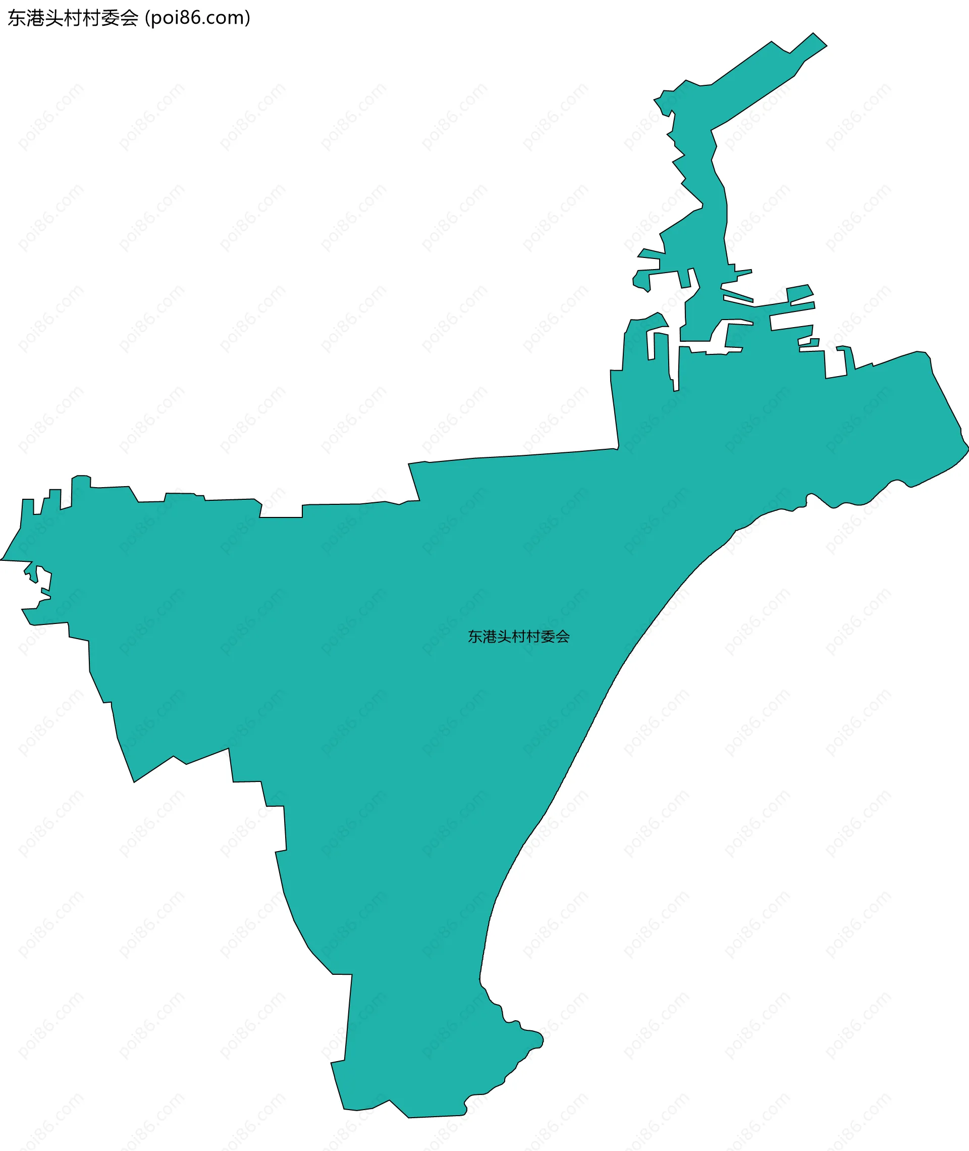 东港头村村委会边界地图