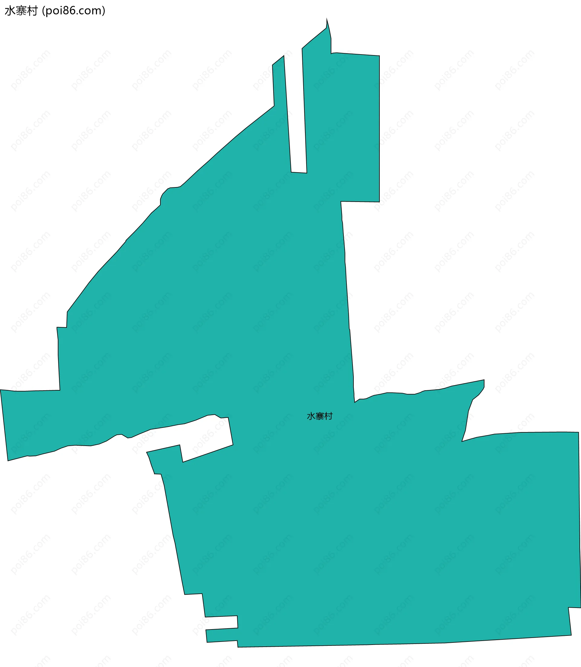 水寨村边界地图