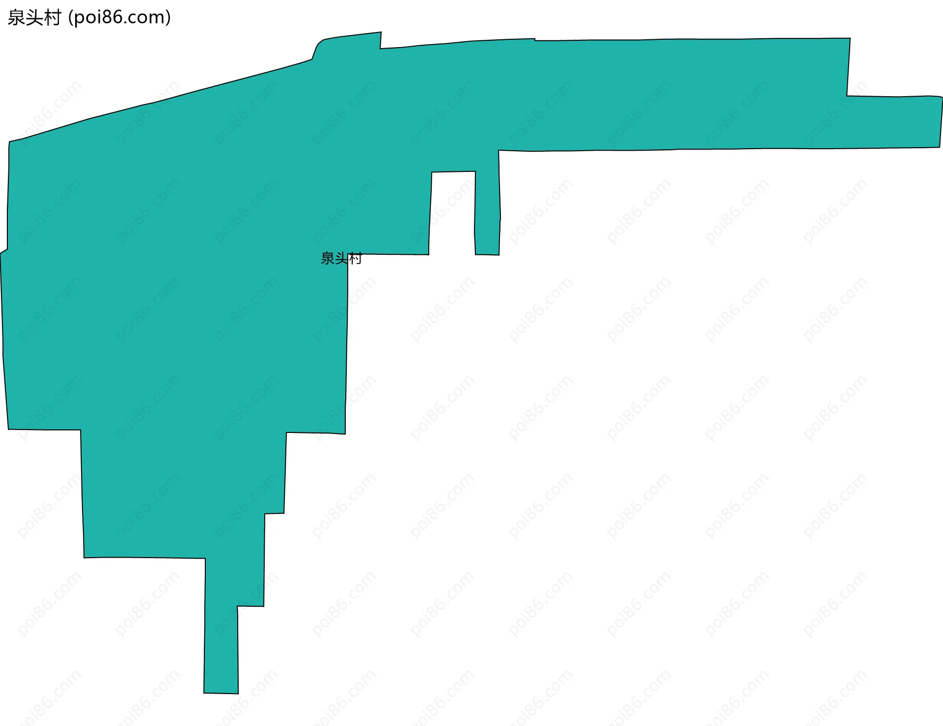 泉头村边界地图
