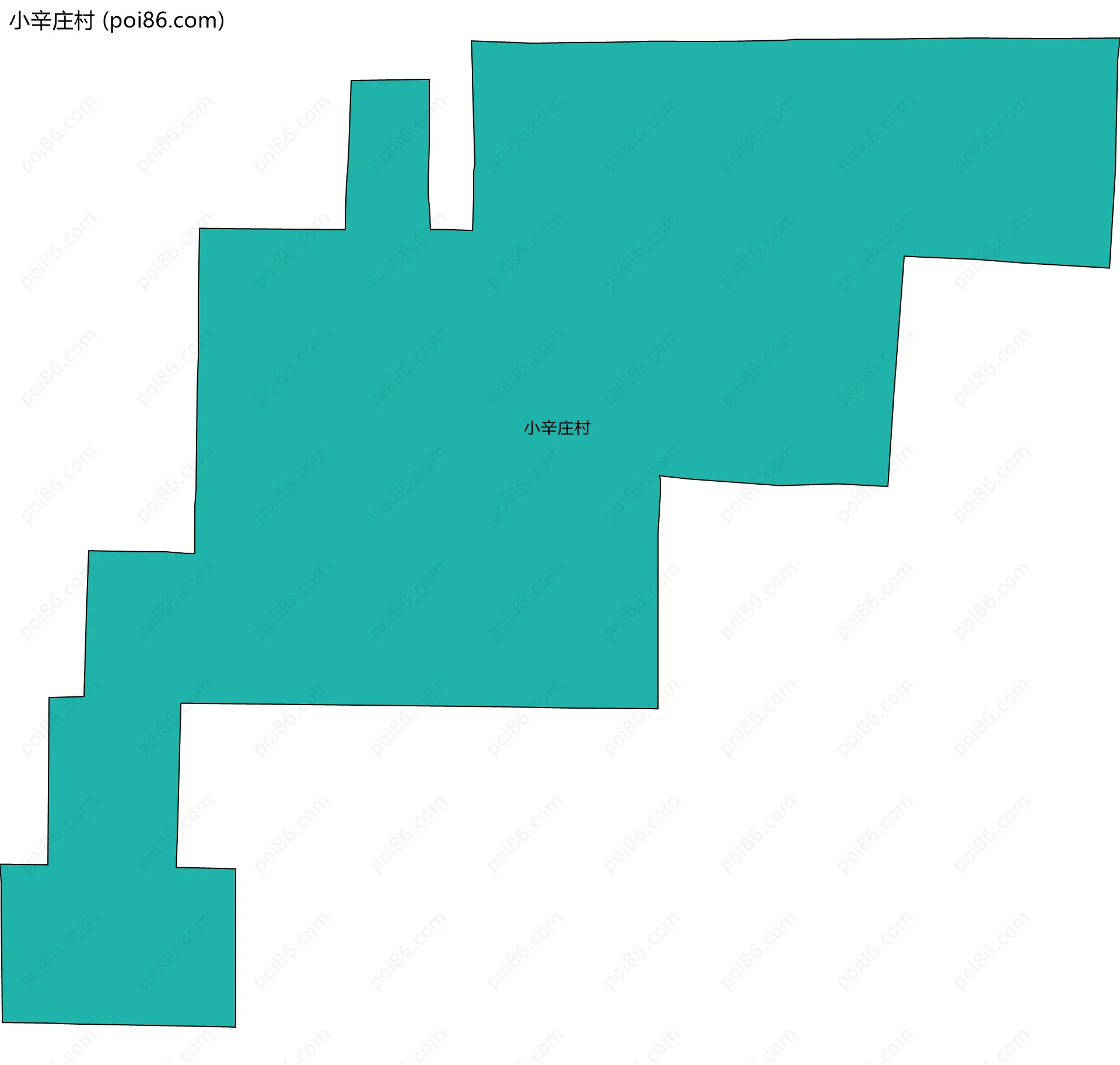 小辛庄村边界地图