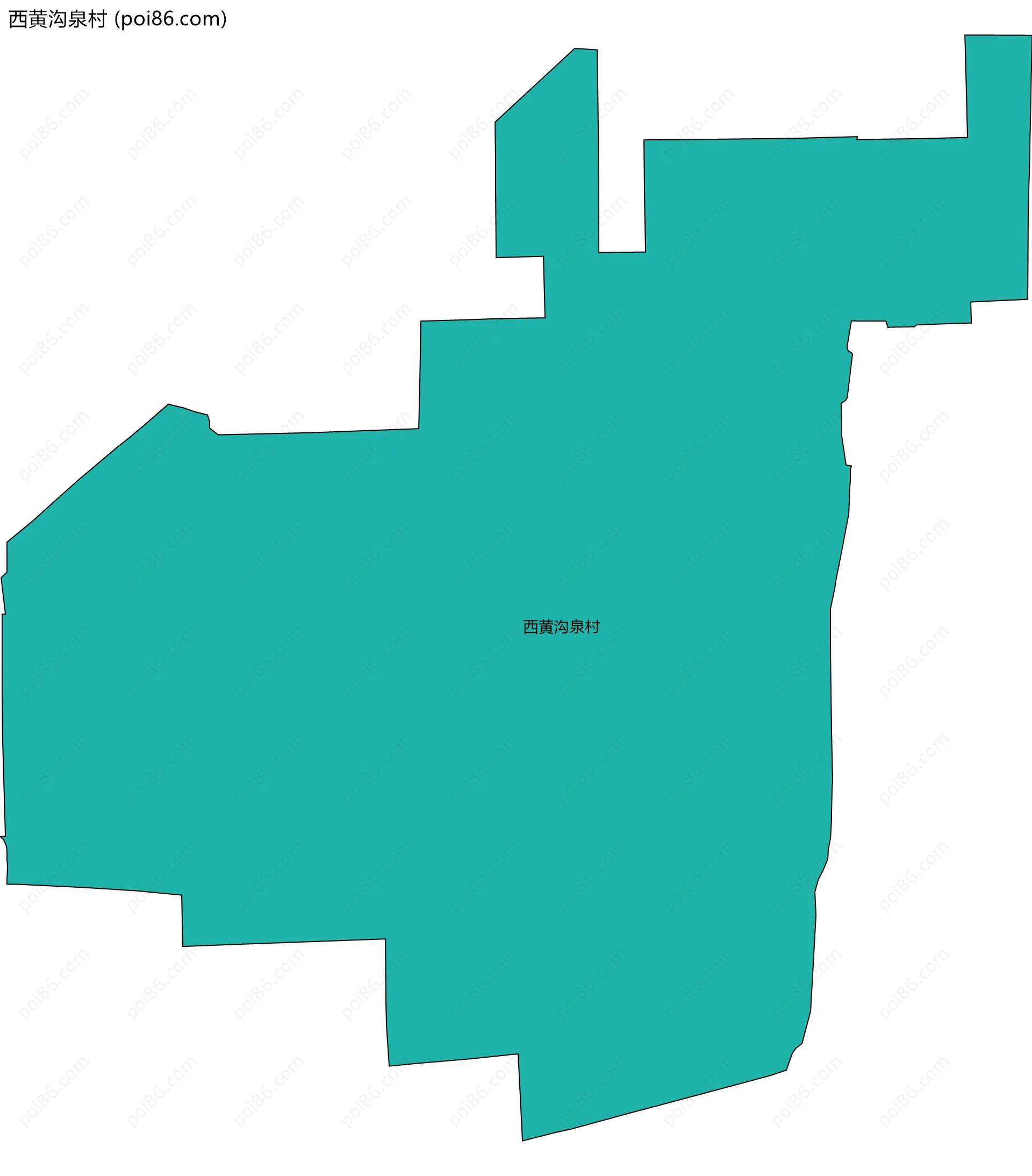西黄沟泉村边界地图