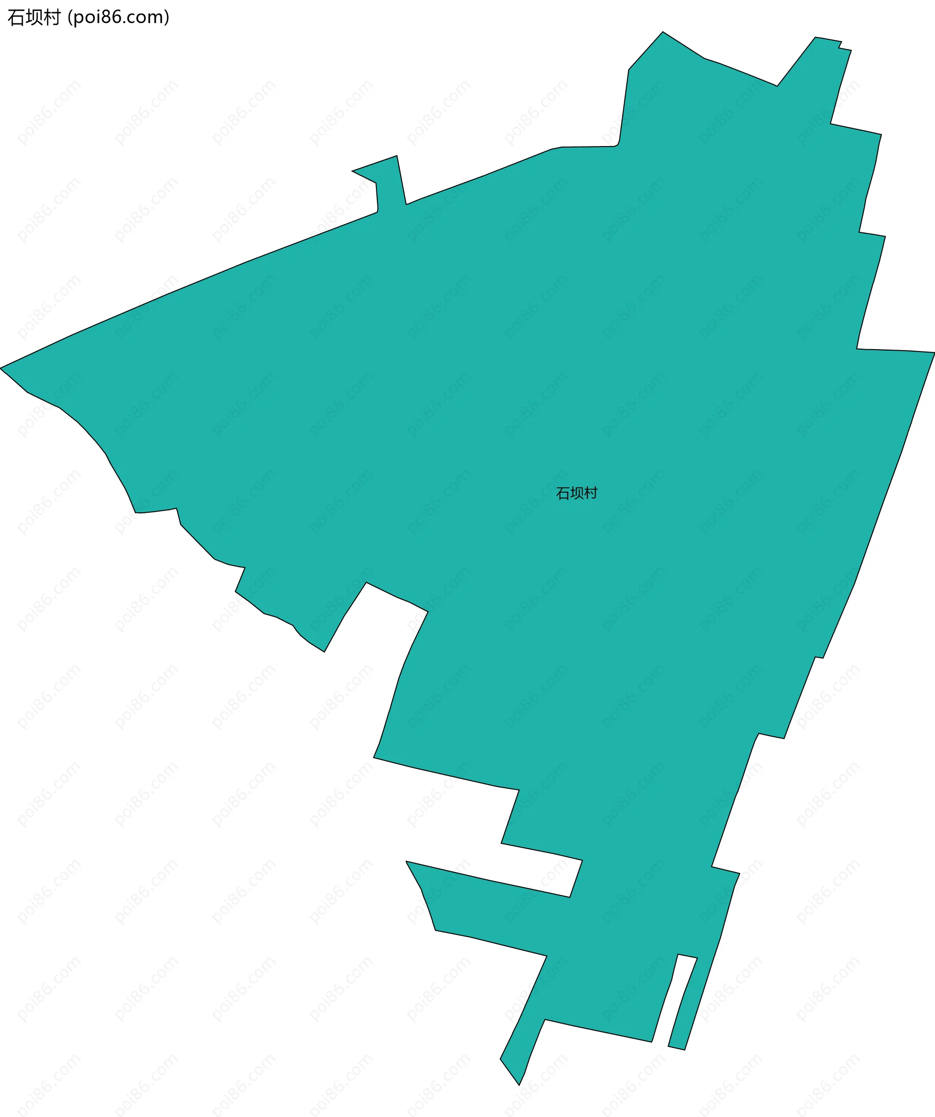 石坝村边界地图