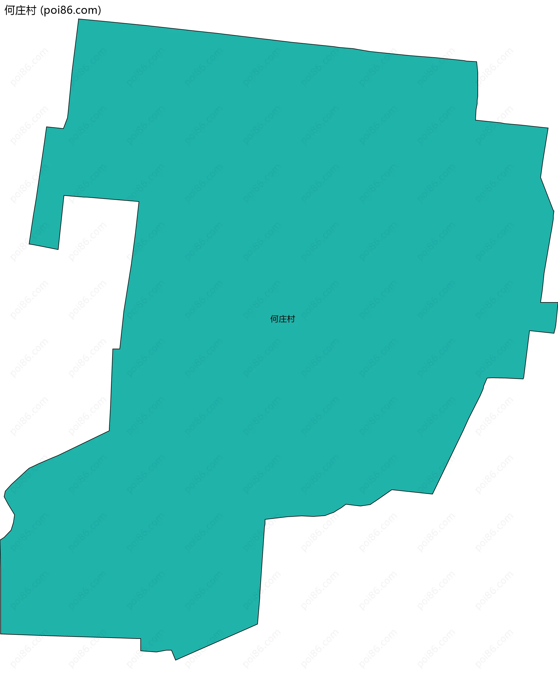 何庄村边界地图