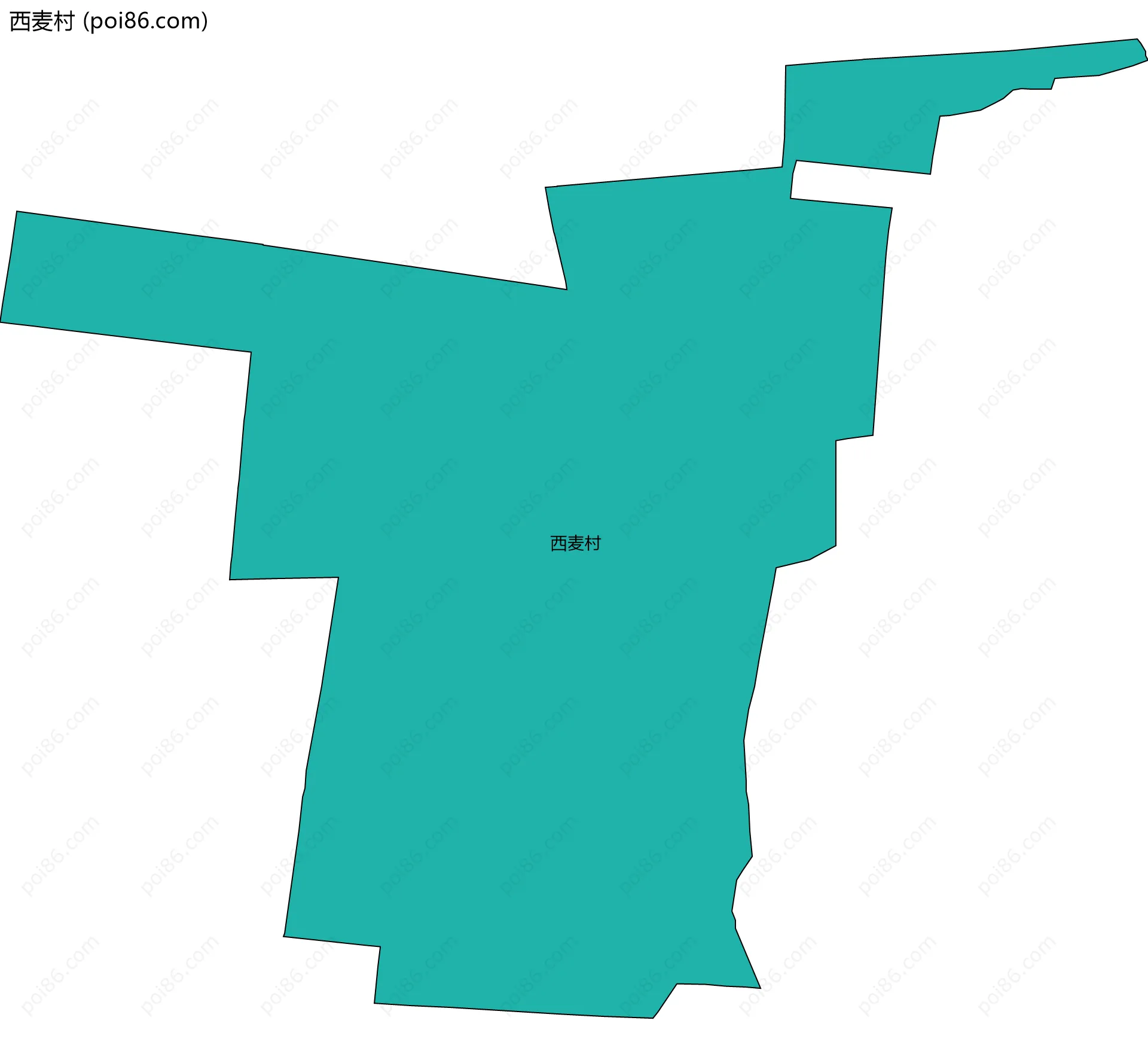 西麦村边界地图