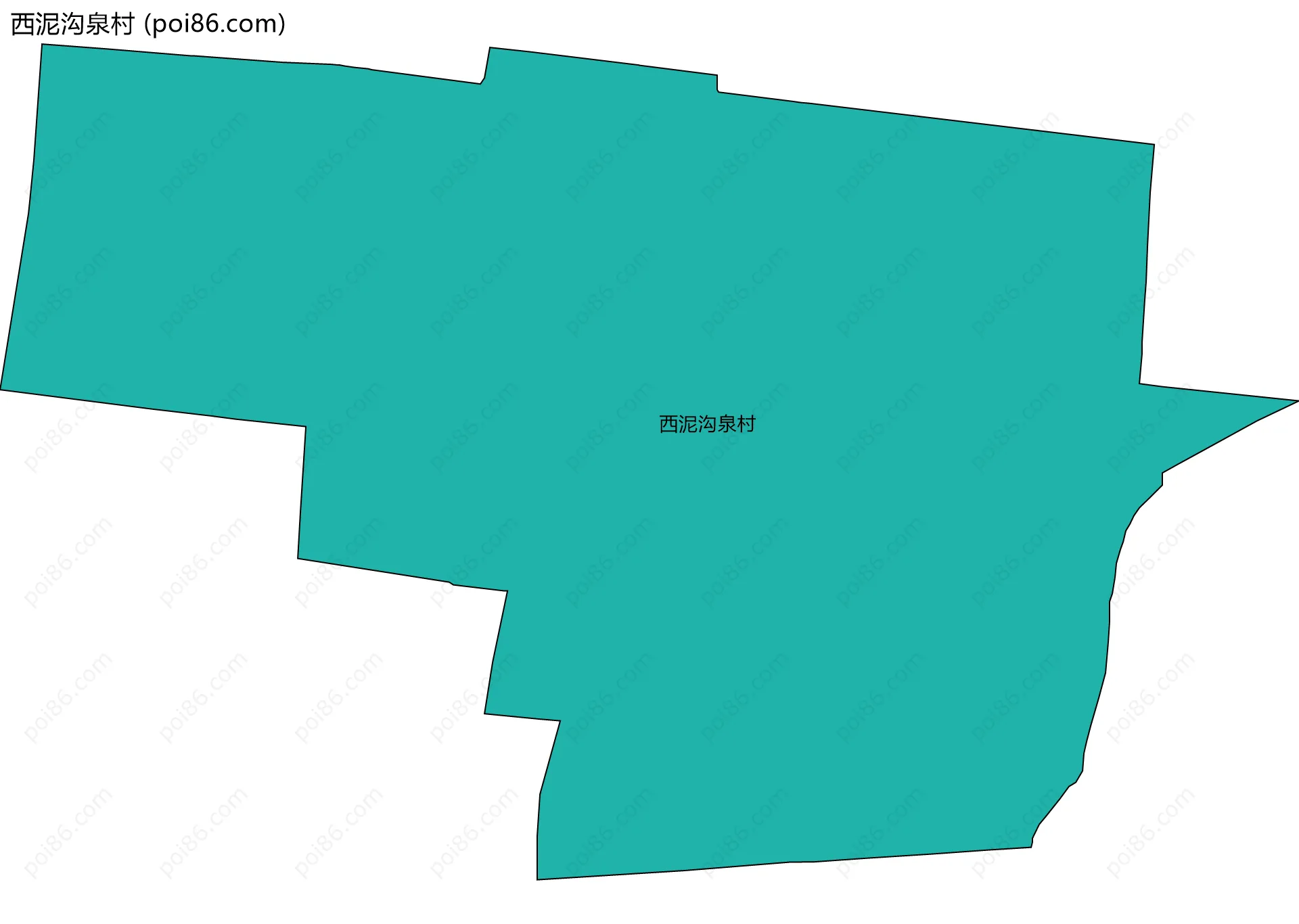 西泥沟泉村边界地图