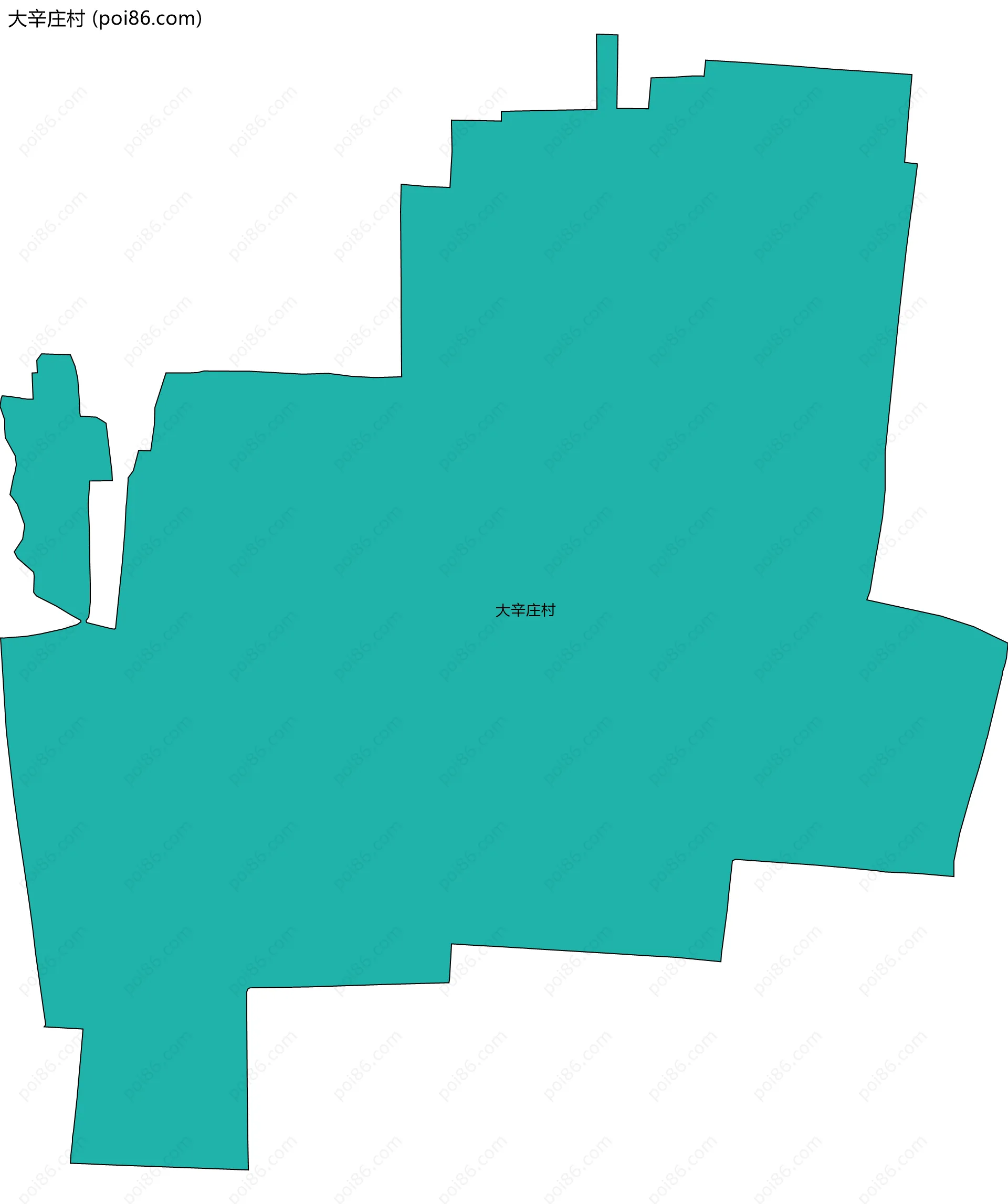 大辛庄村边界地图