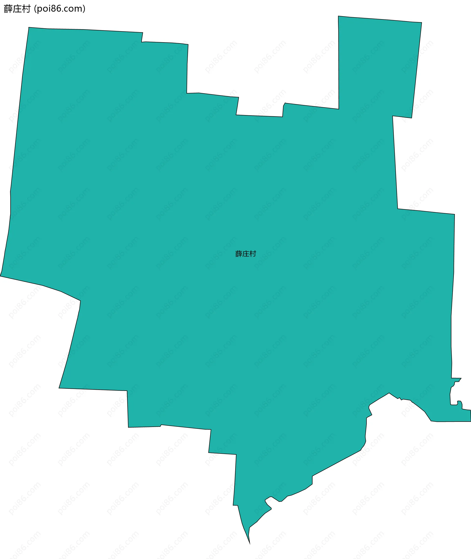 薛庄村边界地图