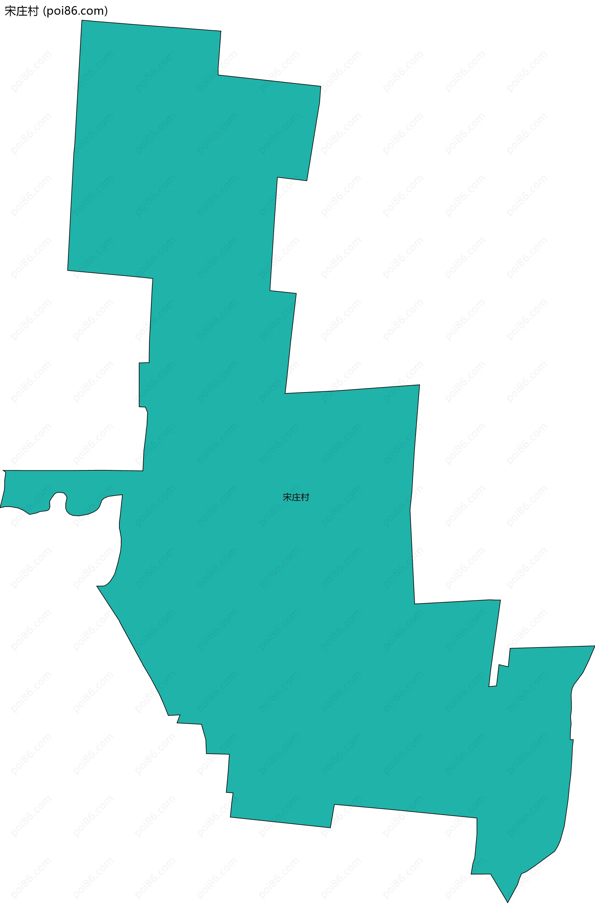 宋庄村边界地图