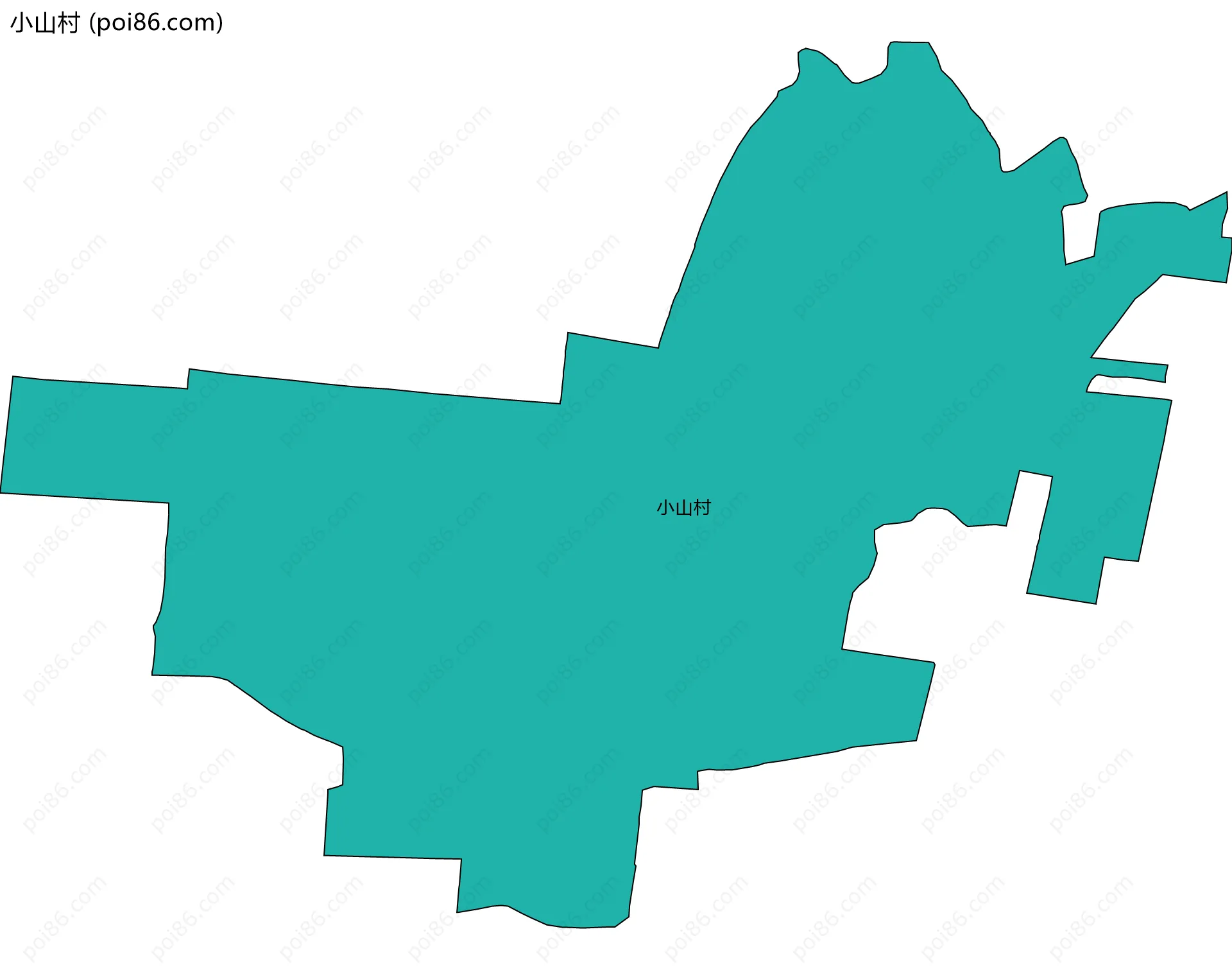 小山村边界地图