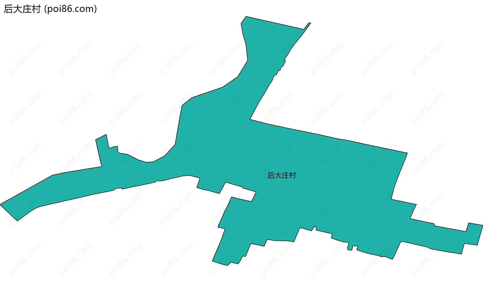 后大庄村边界地图