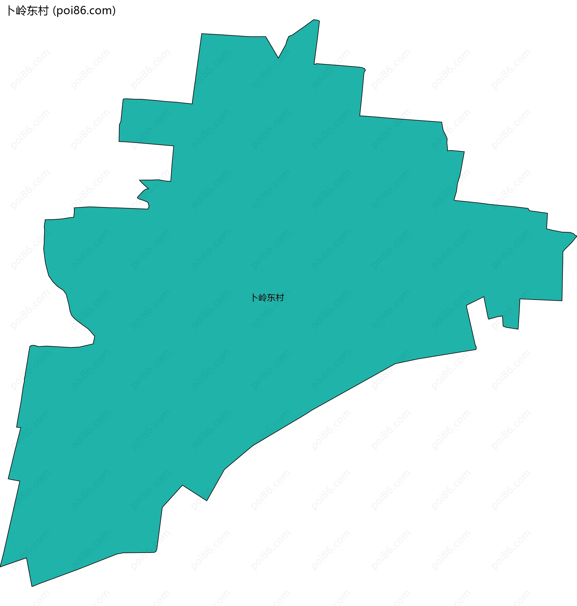 卜岭东村边界地图