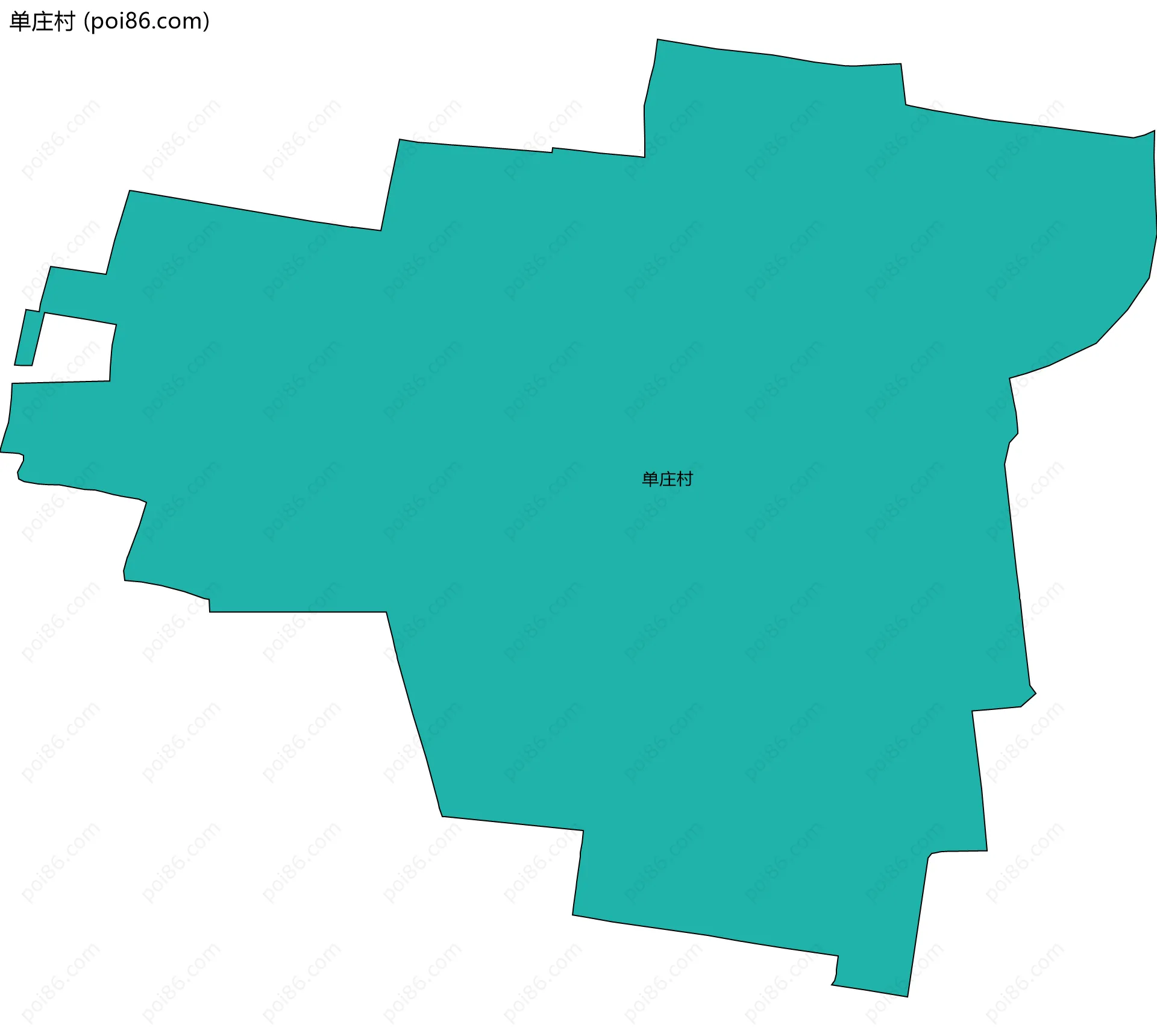 单庄村边界地图