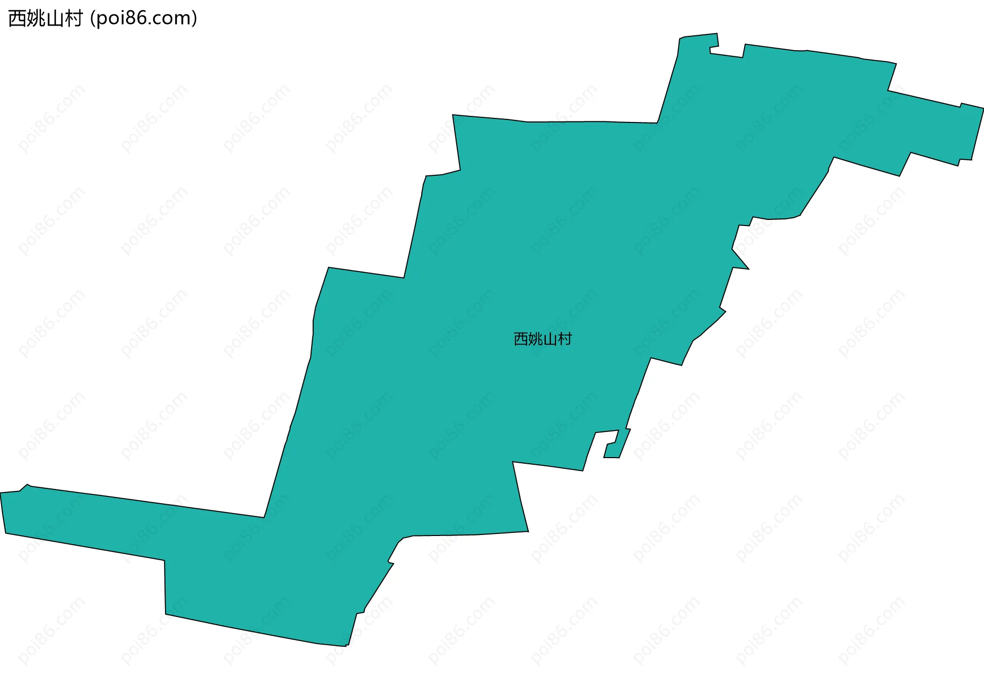 西姚山村边界地图