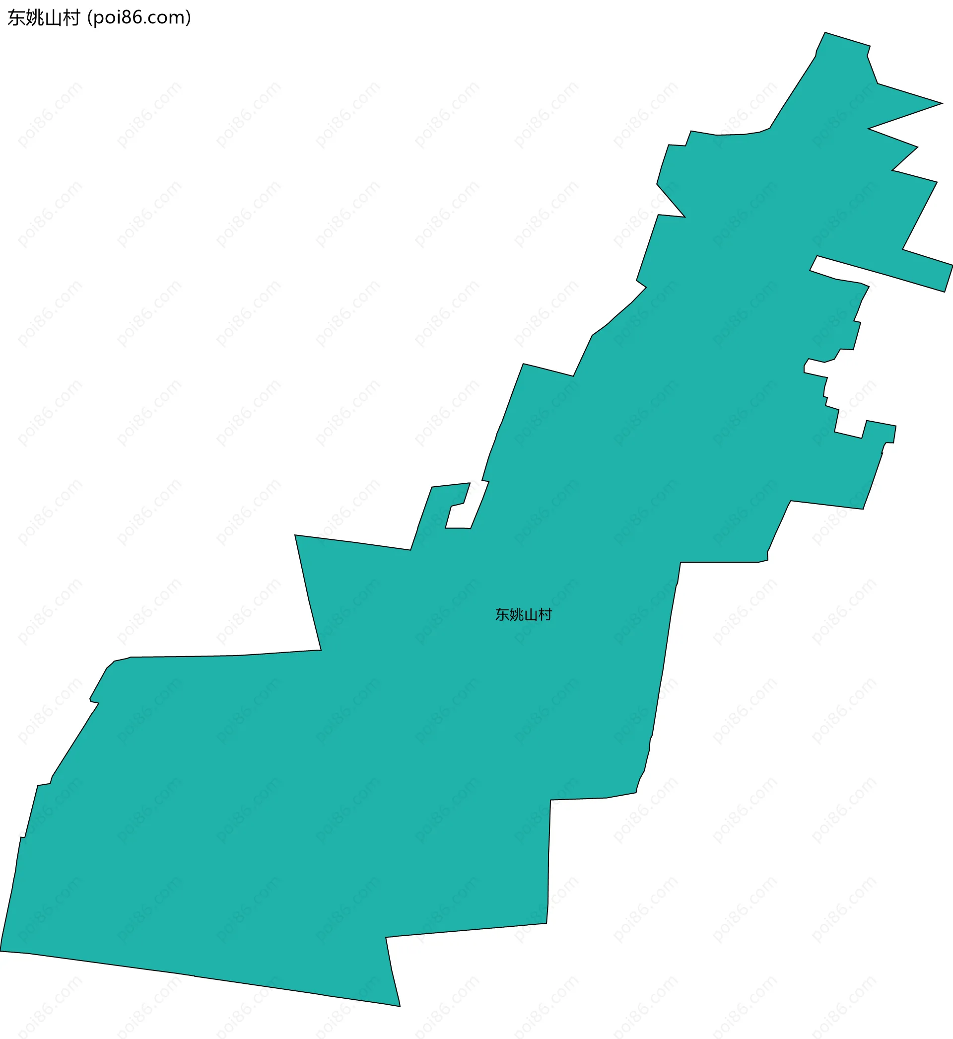 东姚山村边界地图