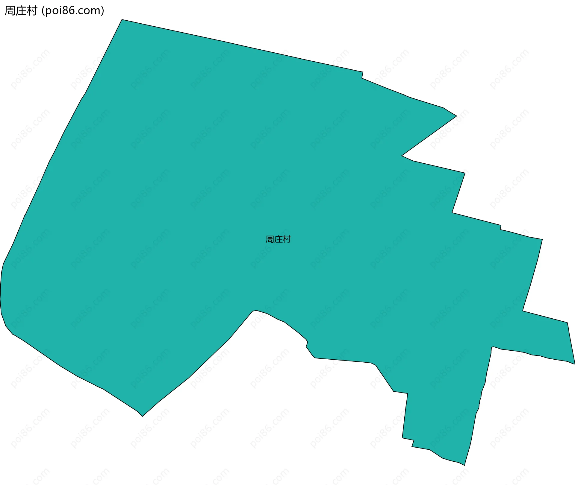 周庄村边界地图