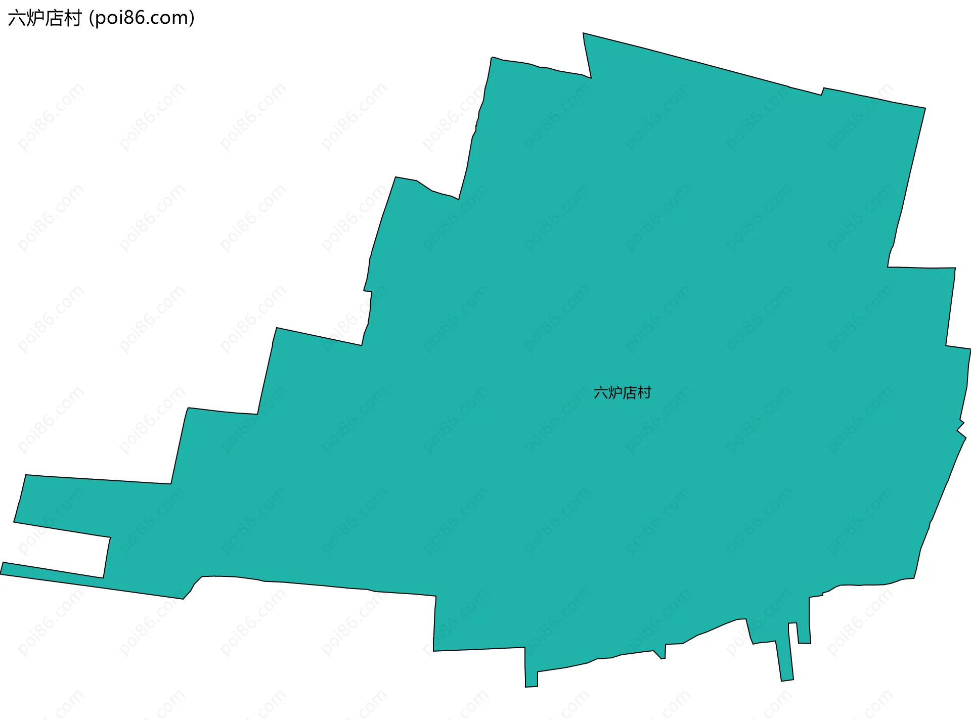 六炉店村边界地图