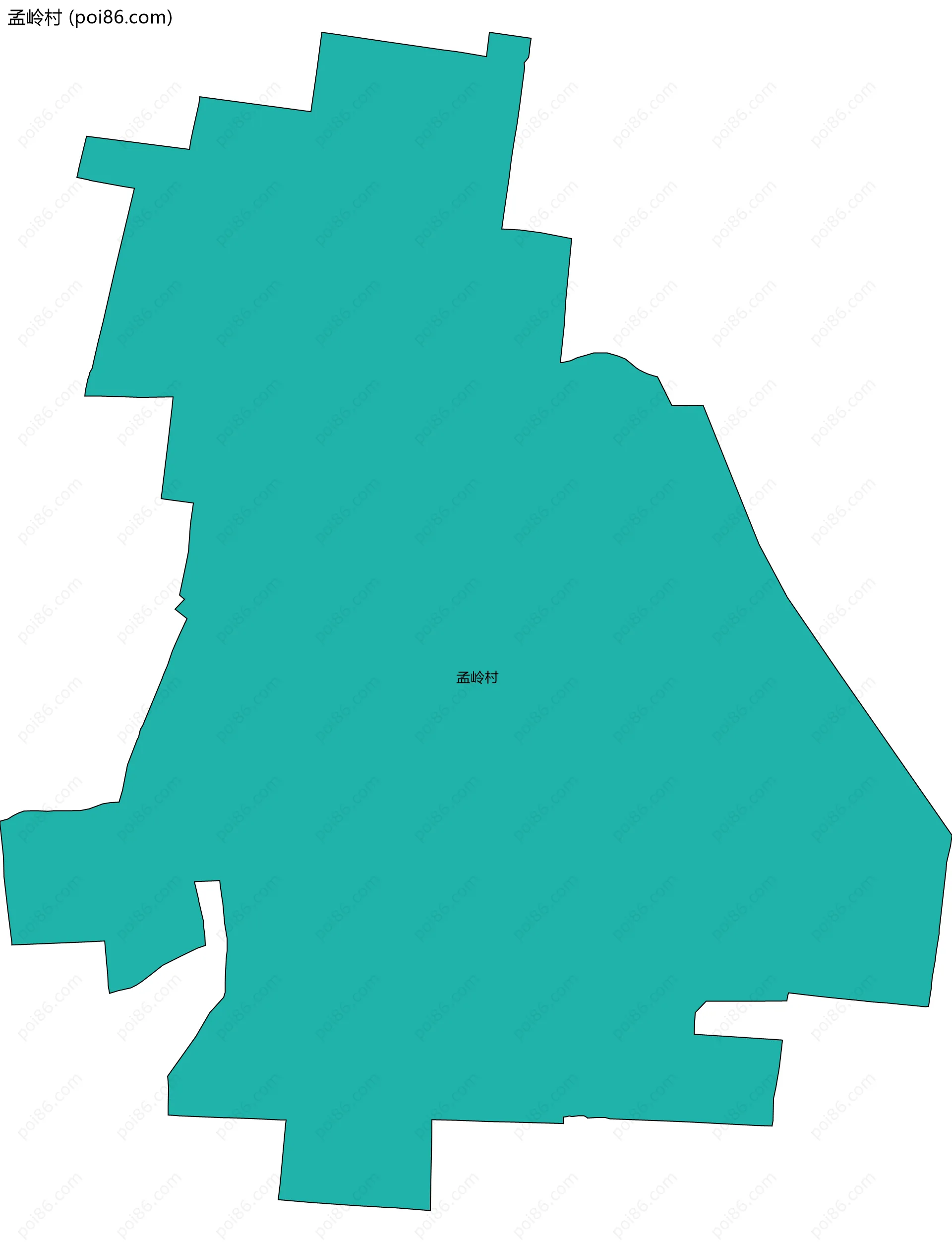 孟岭村边界地图