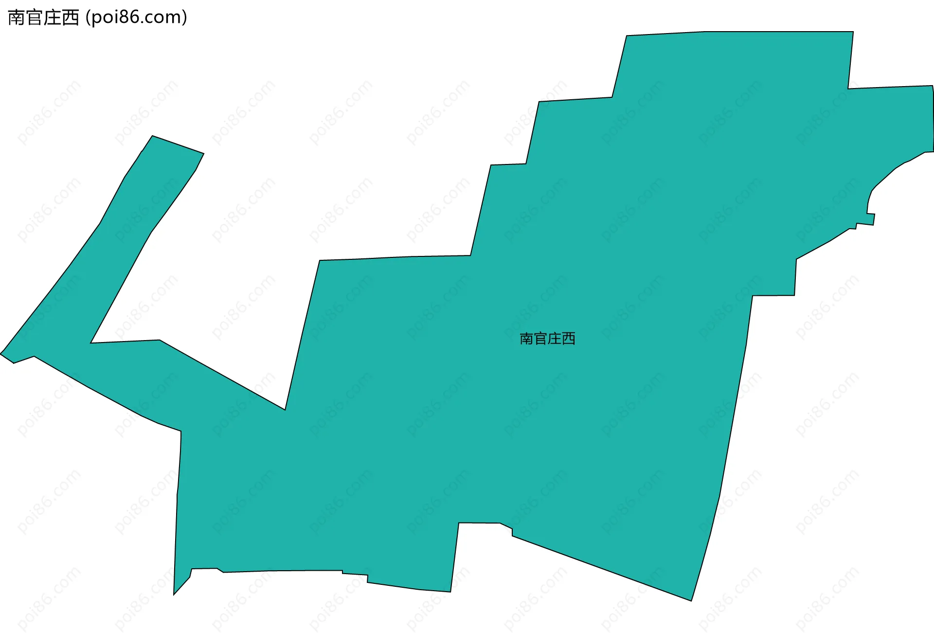 南官庄西边界地图