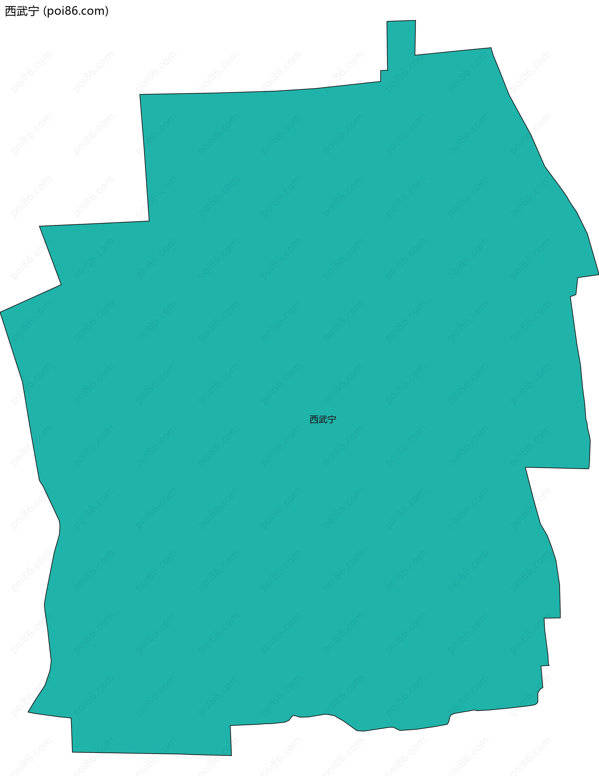 西武宁边界地图